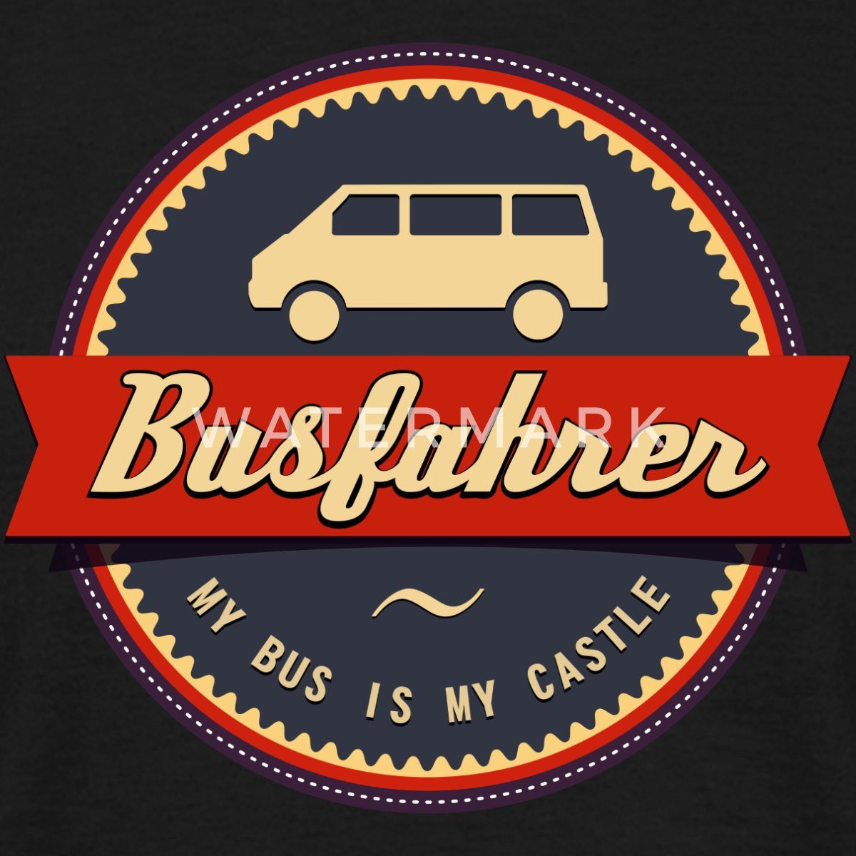 Spreadshirt T-Shirt Busfahrer My Bus Is My Castle Camping Campen Männer T-S günstig online kaufen