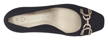 MARCO TOZZI Pumps, Abendschuh, Festtagsschuh, Blockabsatz, mit goldfarbener Zierkette