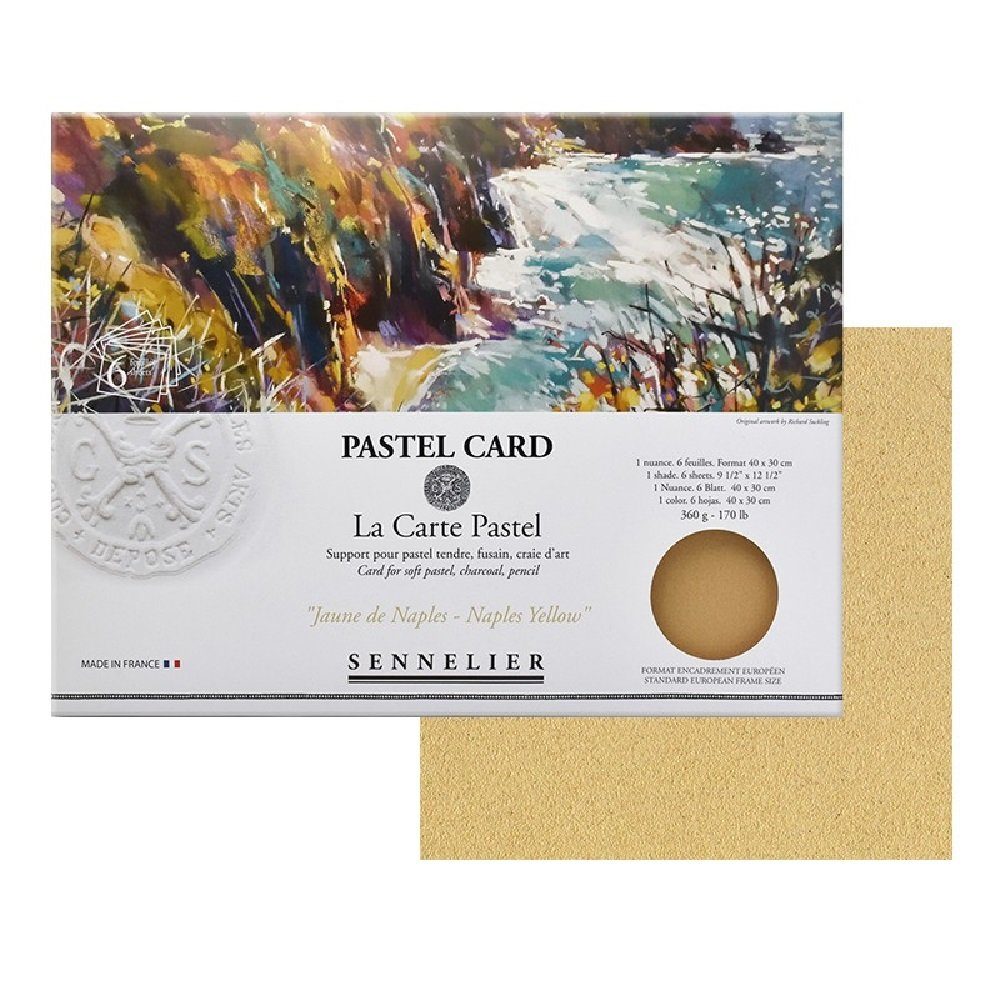 SENNELIER Papierkarton La Carte Pastel - Neapelgelb, 6 Blatt 40x30cm