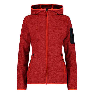 CMP Fleecejacke Woman Jacket Fix Hood aus besonders Knit Tech™ Material
