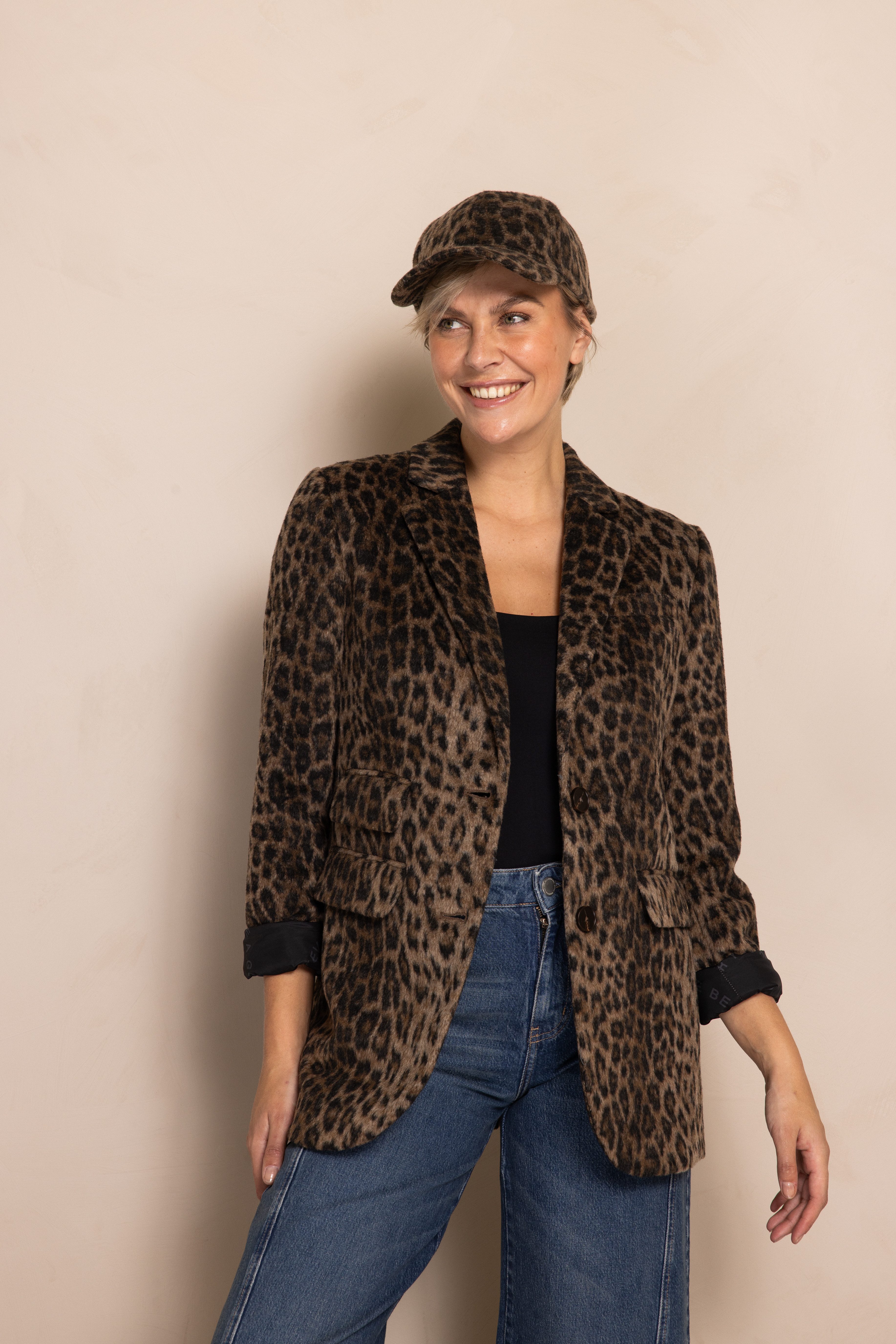 Zhrill Jackenblazer ZHELLIE Fake Fur, mit Animal-Leo-Print günstig online kaufen