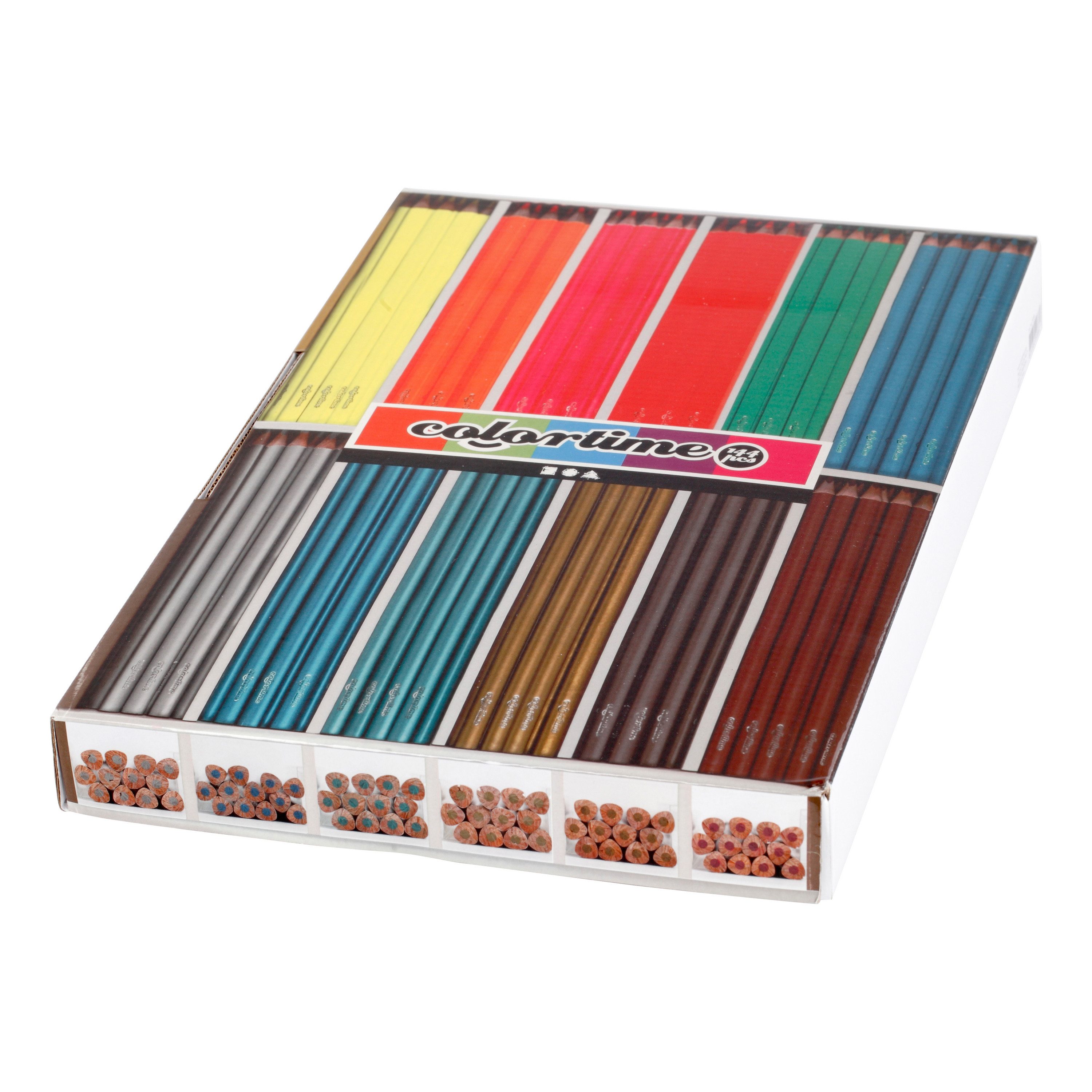 creativ company Buntstift XXL Colortime Buntstifte 'Metallic & Neon', 144 Stück, Mine 3mm