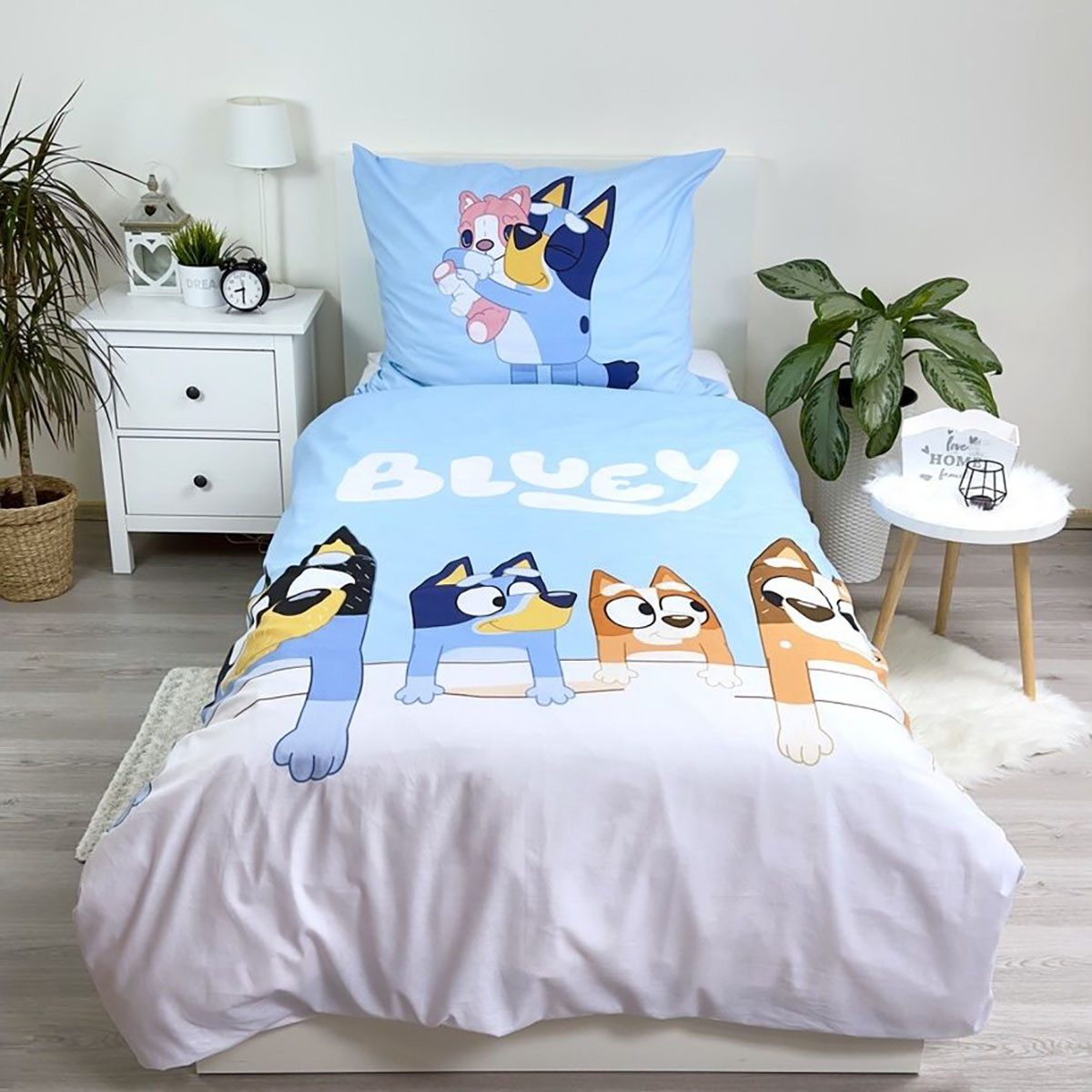 Jerry Fabrics Kinderbettwäsche Bluey, Renforcé, 2 teilig
