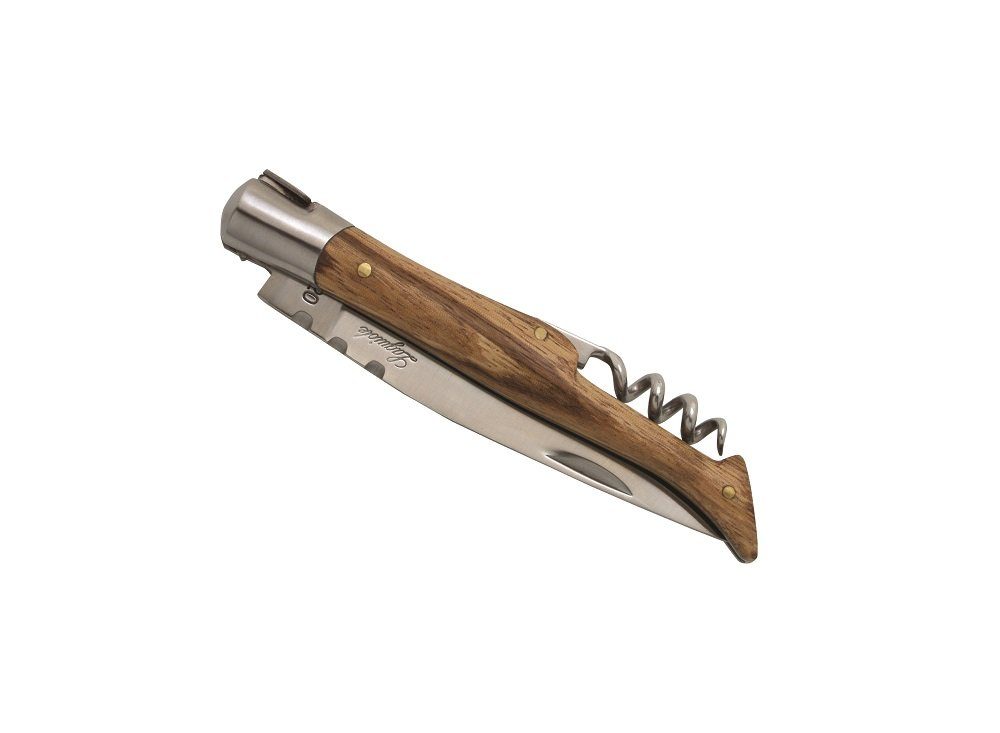 Baladéo® Taschenmesser, Laguiole Taschenmesser 'Classic' Eschenholzgriff mit Korkenzieher, 