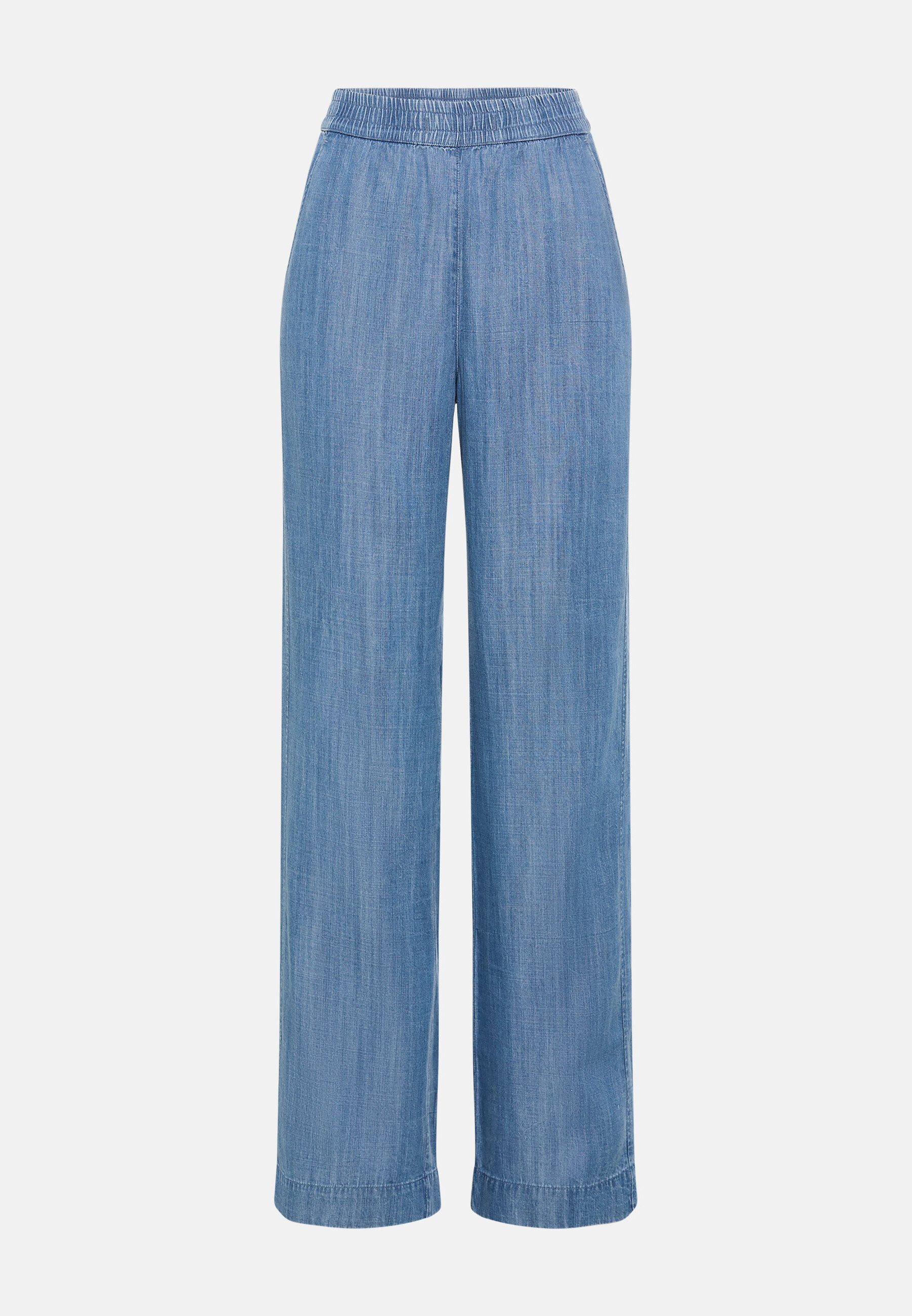 Gerade Jeans Hose mit elastischem Bund in Jeans-Optik