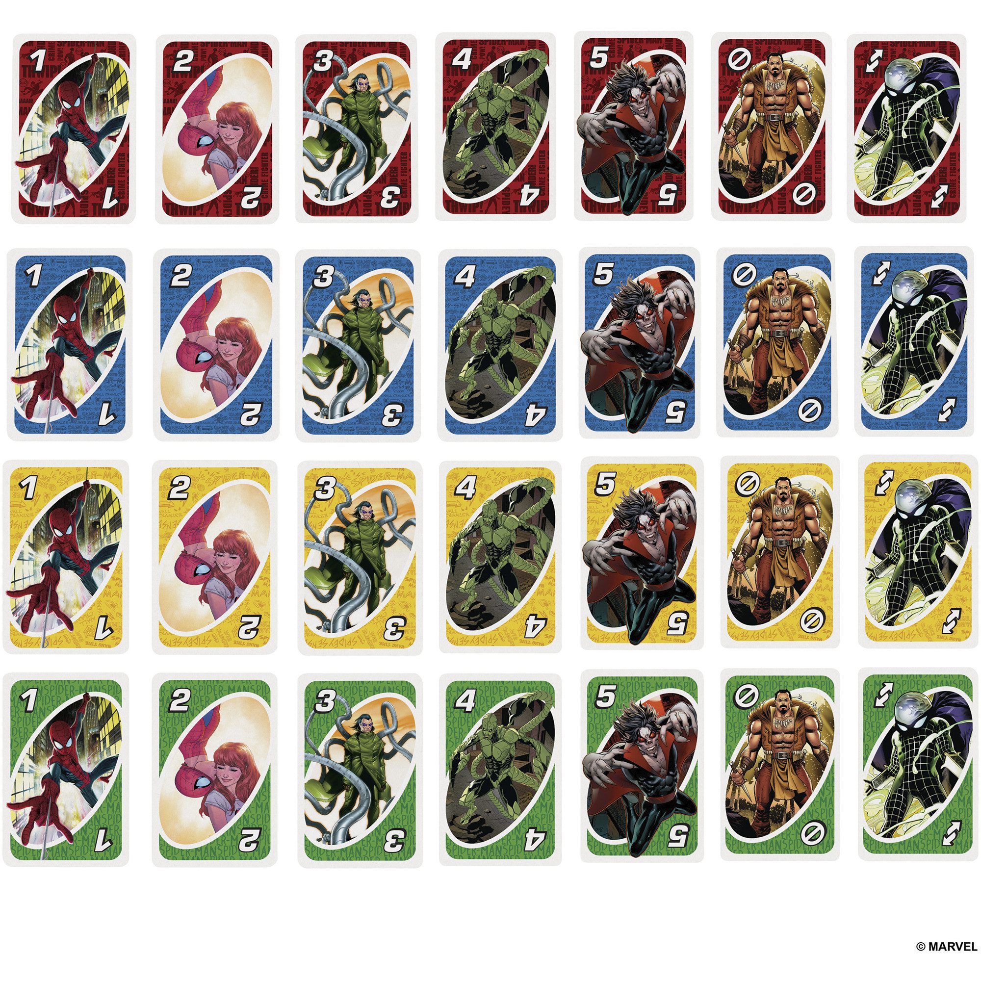 Uno Spiel Mattel Games UNO Spider-Man, Kartenspiel