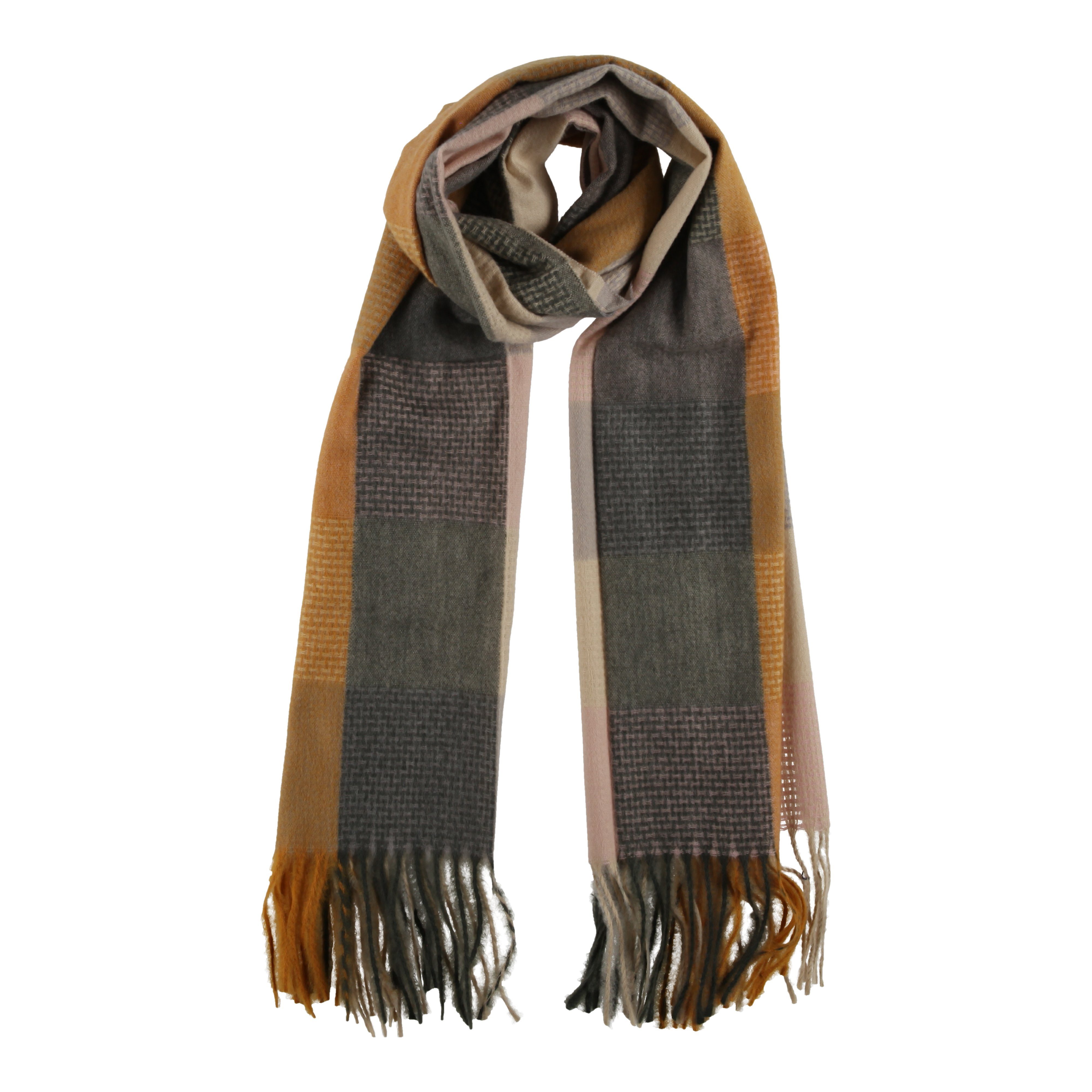 COFI 1453 Schal XXL Schal Damen Halstuch Winterschal Schultertuch mit Karo-Muster