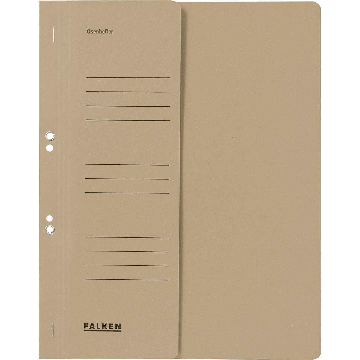 Falken Hefter Falken Ösenhefter 80003866 DIN A4 halber Deckel Behördenheftung grau