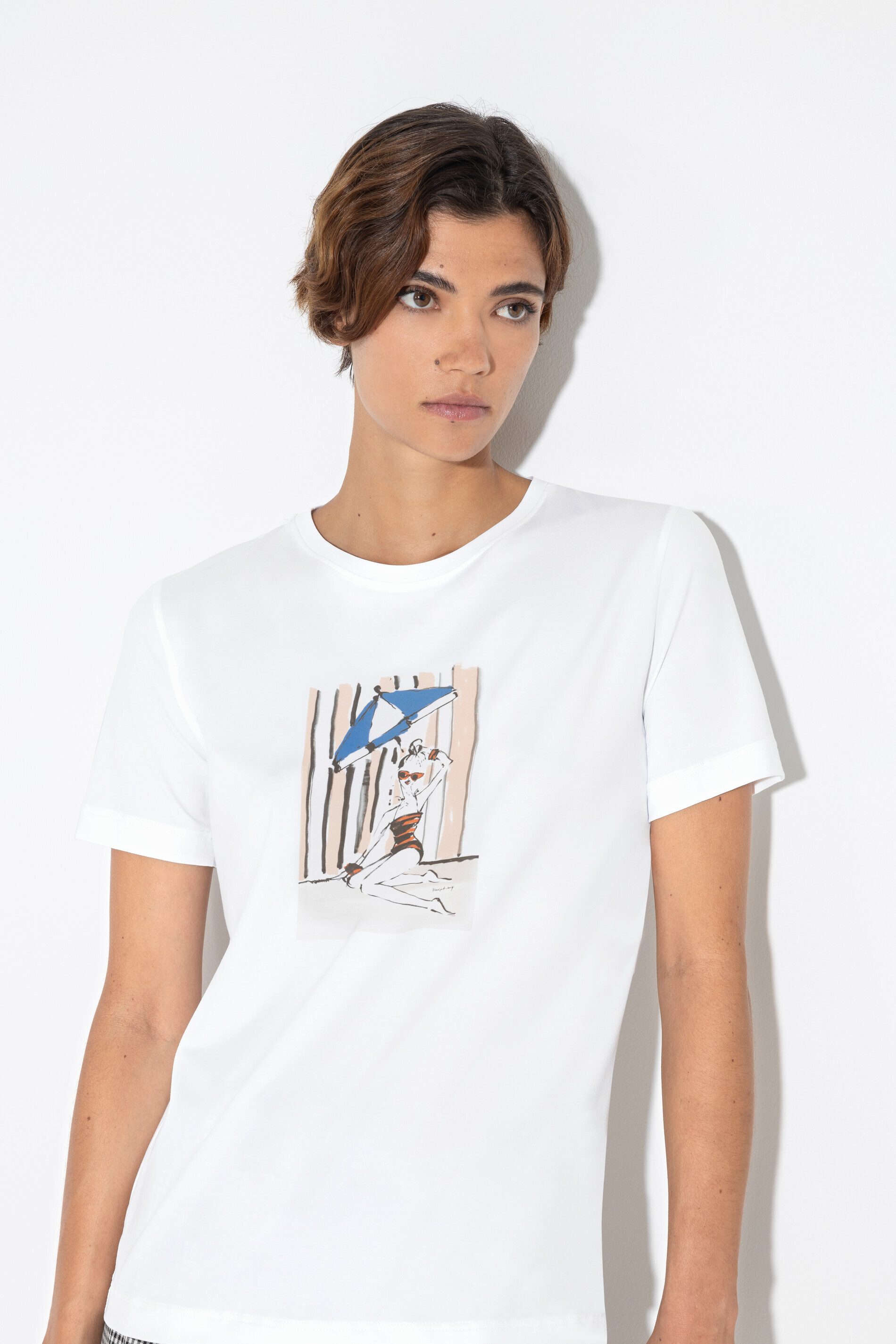 Mey T-Shirt Mey T-Shirt Serie Sotto L'ombrellino mit Print (1-tlg)