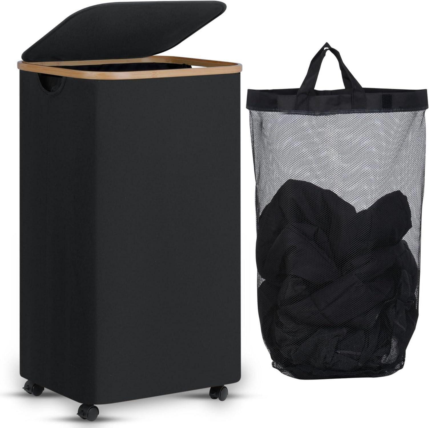 LuxusKollektion Wäschekorb Wäschekorb mit Rollen 100L günstig online kaufen