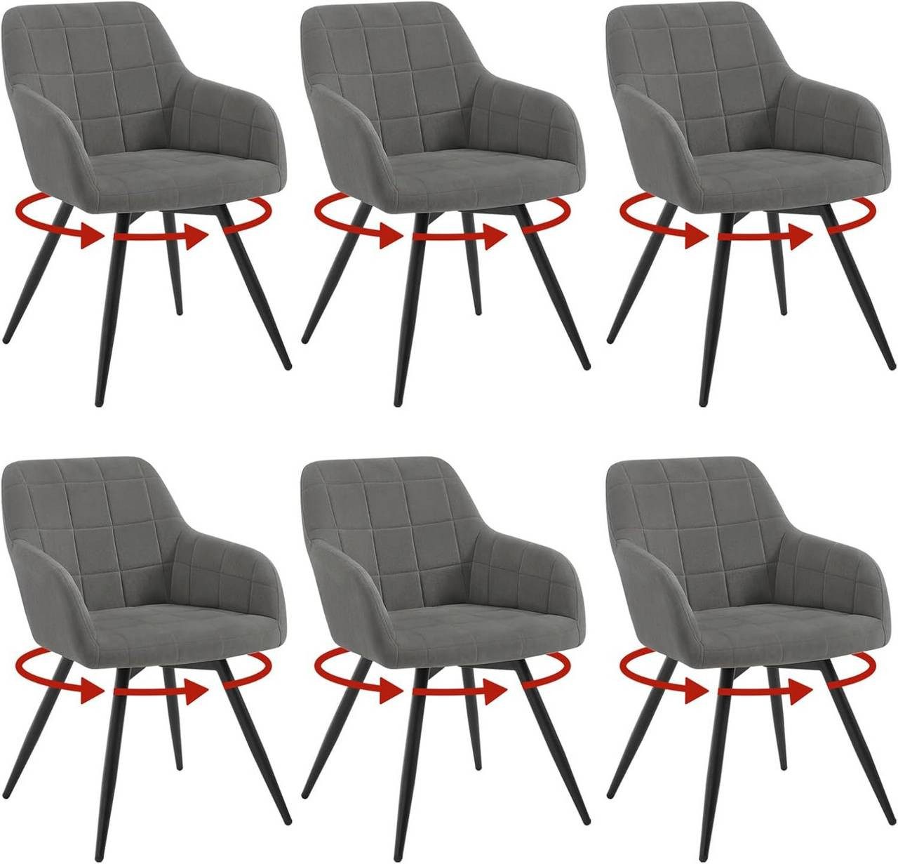 Woltu Esszimmerstuhl (6 St), gepolsterter ergonomischer, günstig online kaufen