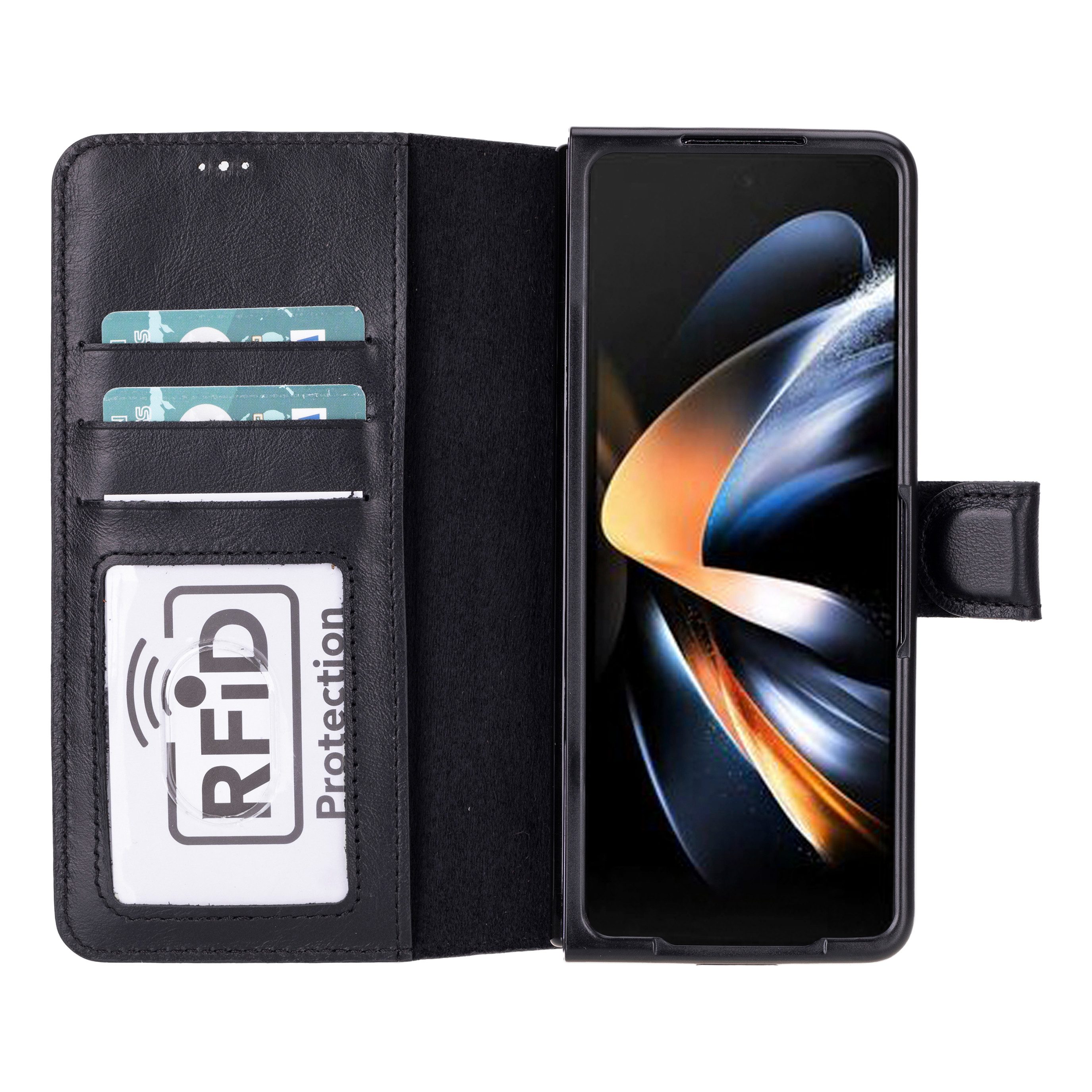 Renna Leather Handyhülle Samsung Z FOLD 6 -Z FOLD 5 Echtes Leder Handyhülle Klapphülle