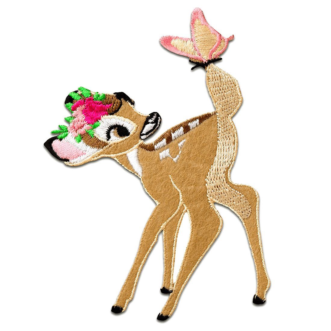 Disney Пластырь Bügelbild, Aufbügler, Applikationen, Patches, Flicken, zum aufbügeln, Polyester, BAMBI Tier Kinder - Größe: 6,5 x 9,5 cm