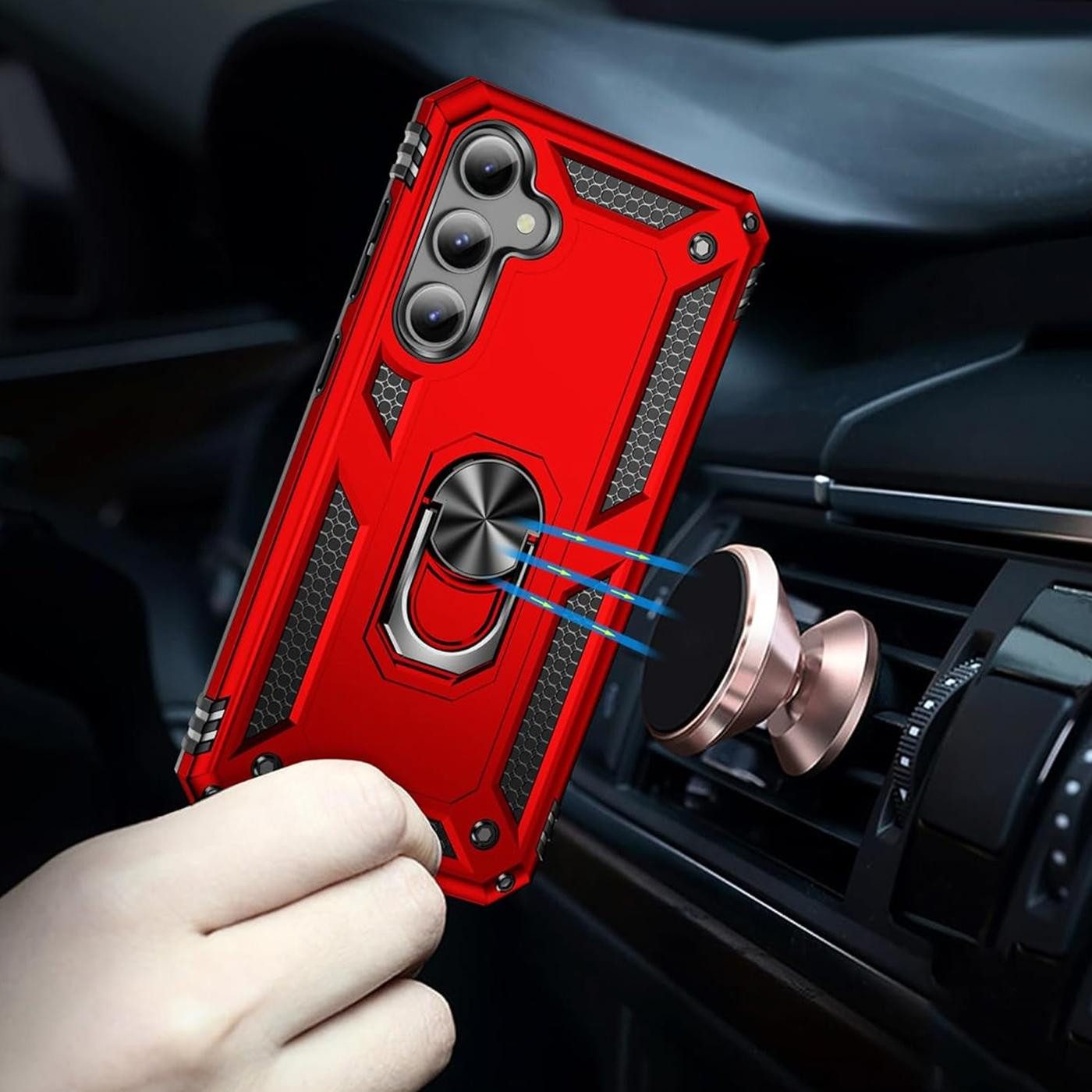 CoolGadget Handyhülle Armor Shield Case für Samsung Galaxy S26 6,3 Zoll, Outdoor Cover mit Magnet Ringhalterung Handy Hülle für Samsung S26 – Bild 4 von 5