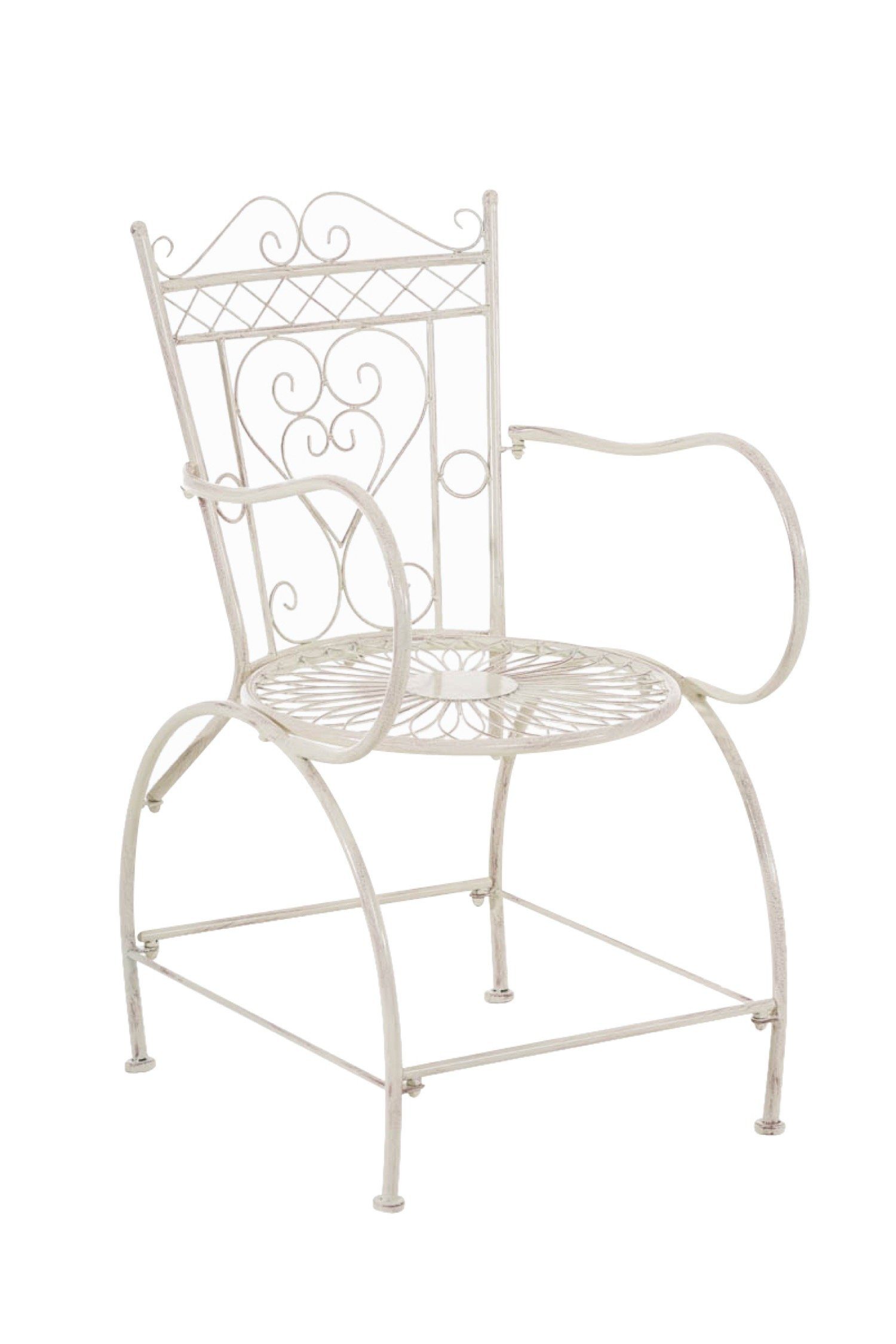 (Hochwertiger Metallstuhl Terrasse - TPFGarden - Sheen stabiler 1 60 handgefertigtem antik-creme St), Balkon, 48 Farbe: für Maße x und x (TxBxH): 88cm Eisen, Gartenstuhl Balkonstuhl, Garten, aus - Klappstuhl