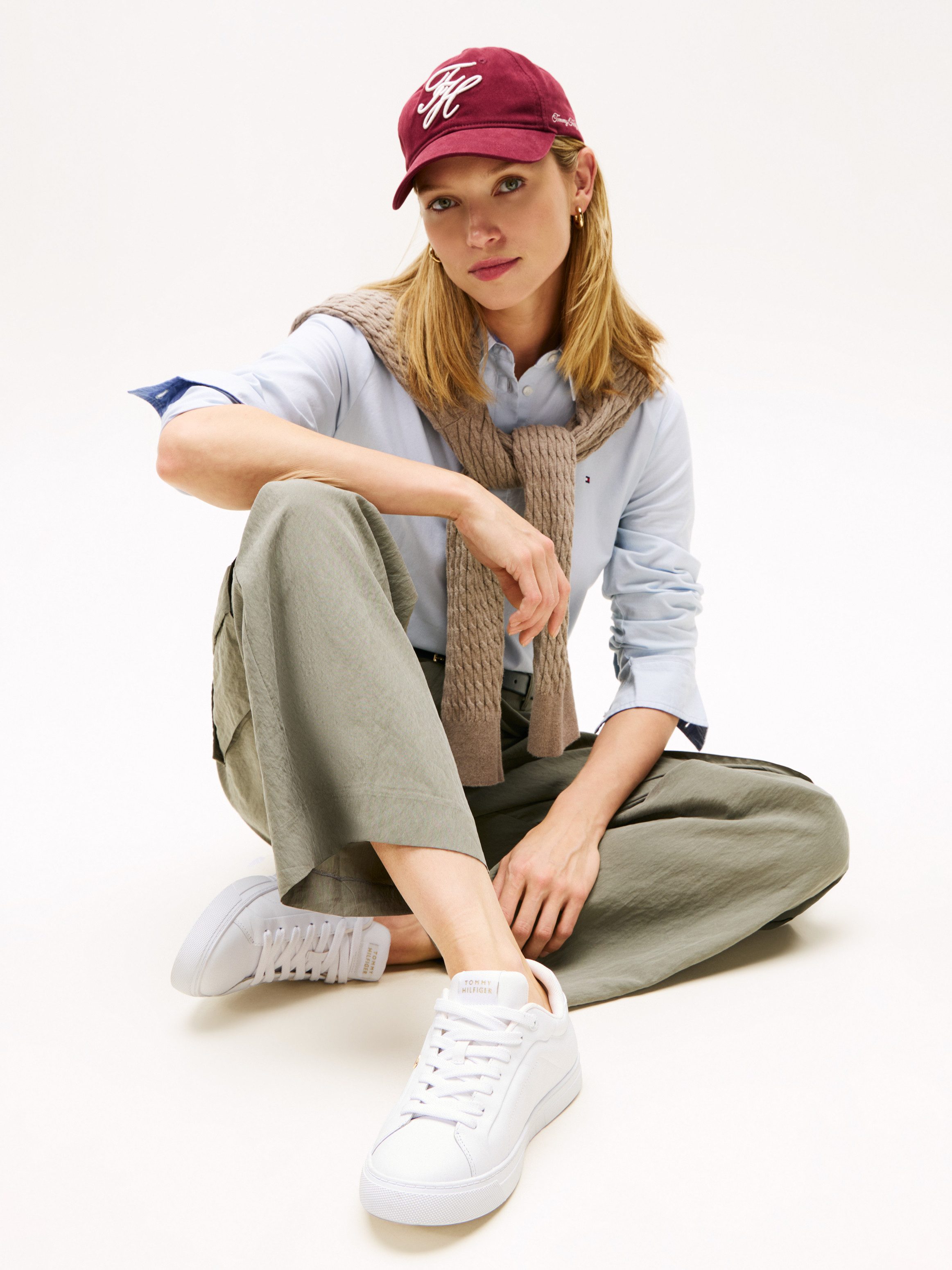 Tommy Hilfiger ICON COURT SNEAKER Plateausneaker Freizeitschuh, Halbschuh, Schnürschuh mit Flaggen-Logo