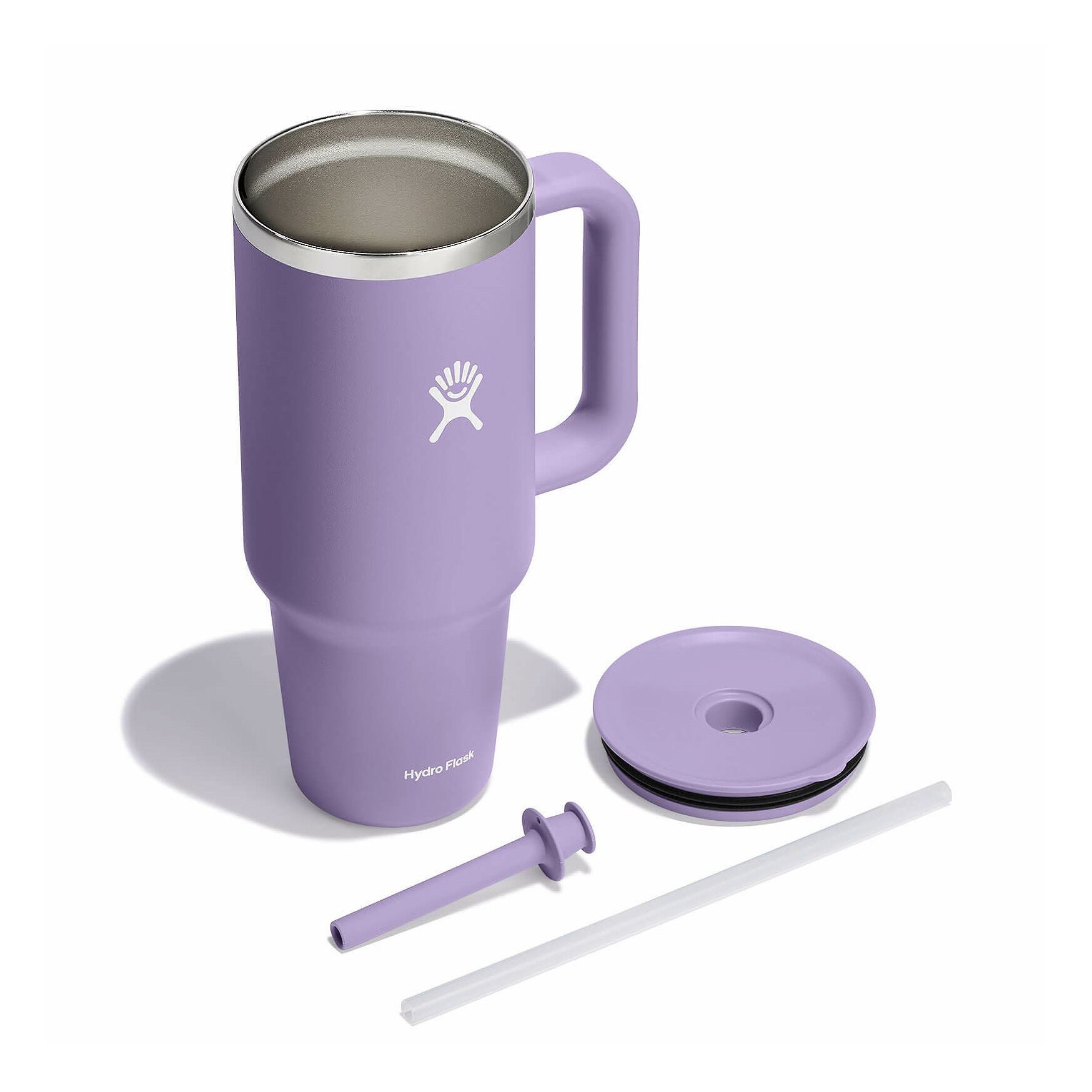 Hydro Flask Thermobecher All Around Travel Tumbler in den Größen 24 oz/ 32 oz / 40 oz, 1-tlg., Edelstahl, Thermo Cup mit Strohhalm, 709 ml/ 946 ml/ 1182 ml