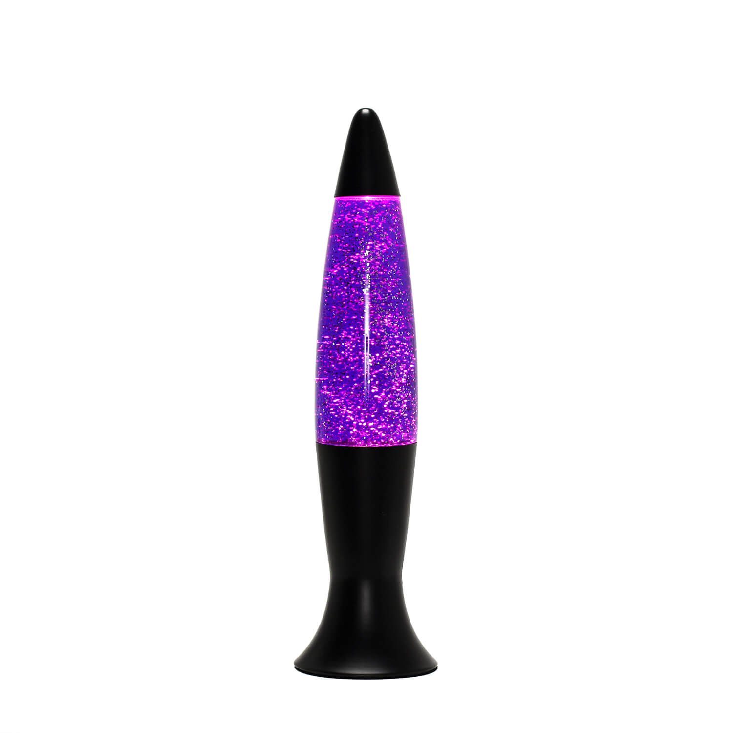 Lavalampe Schwarz Licht-Erlebnisse Stimmungslicht Violett ROXY, cm Tischlampe Glitzereffekt 40