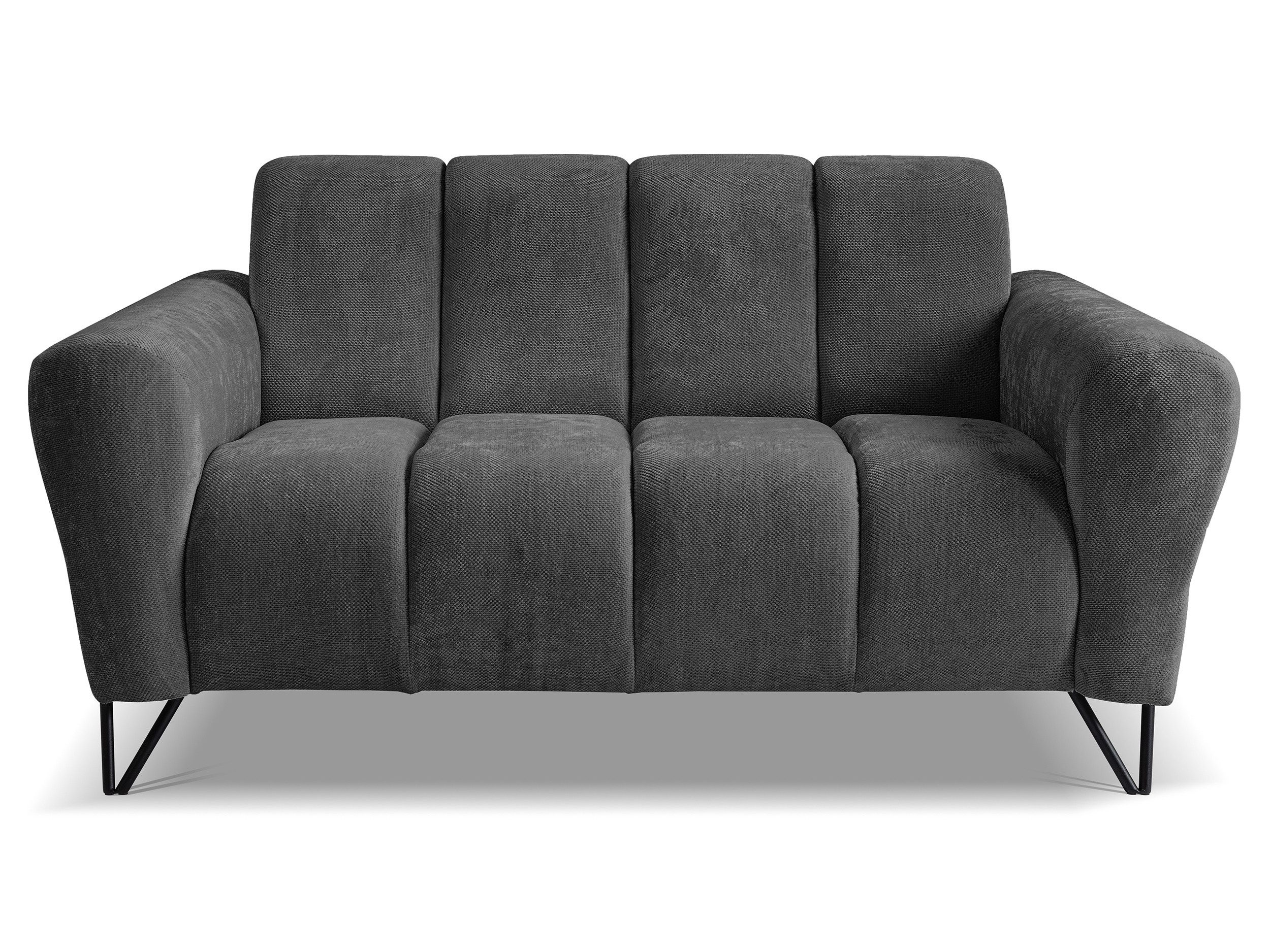 Beautysofa Sofa mit Metallbeine in Schwarz VOLARE, 2-Sitzer, viele Farbvarianten, ohne Schlaffunktion – Bild 2 von 5