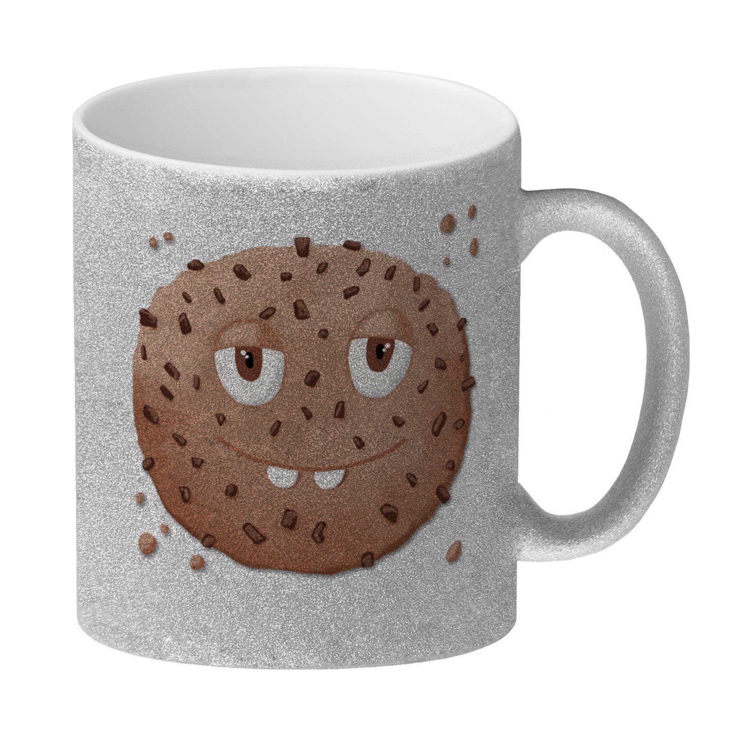 Tasse Keep calm and eat cookies Kaffeetasse mit lustigem Keks