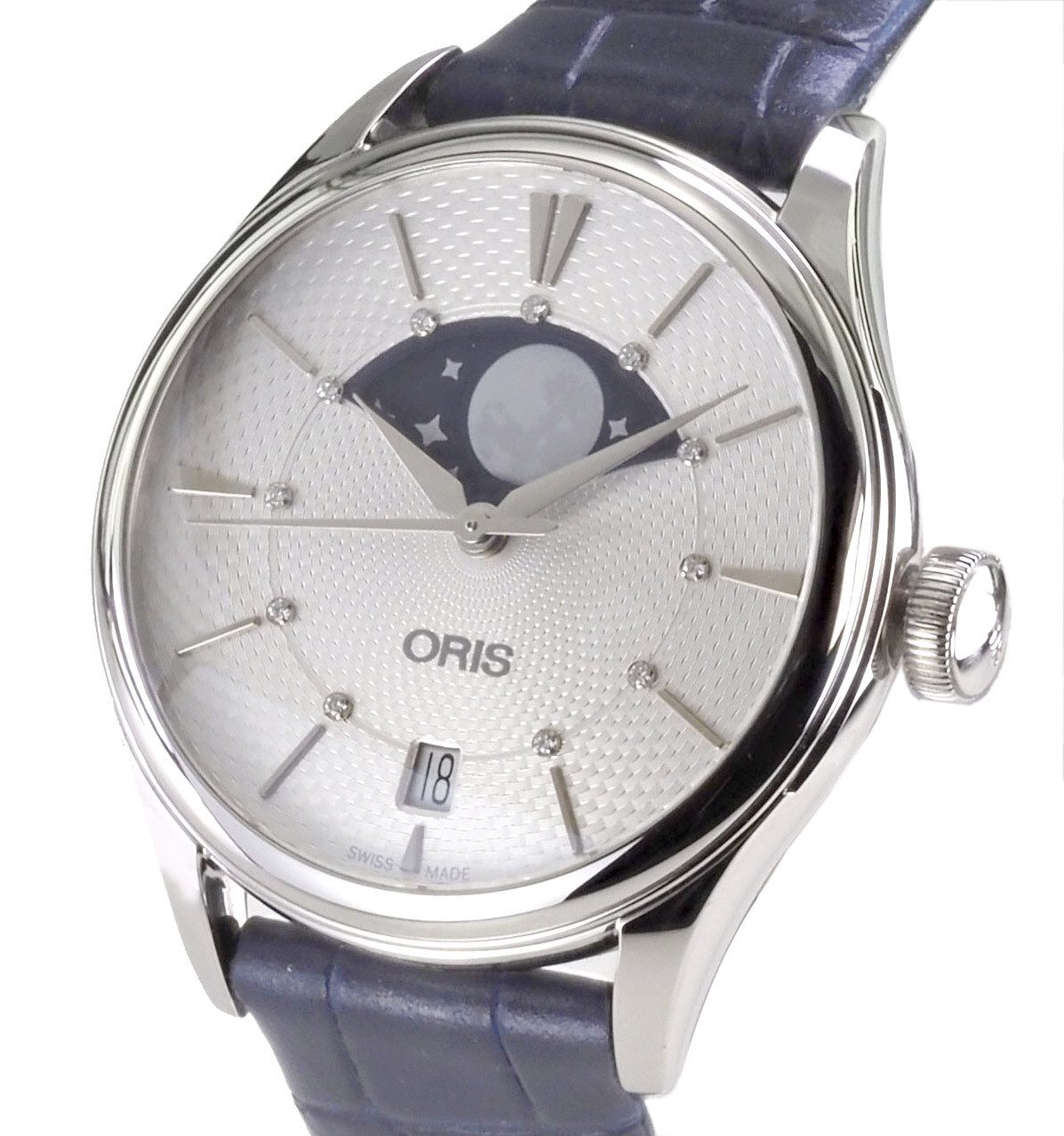 Oris Schweizer Uhr Unisex Uhr Automatik ARTELIER GRANDE LUNE 01 763 7723 4051 ARTELIER GRANDE LUNE, Diamantbesatz mit Diamantzertifikat