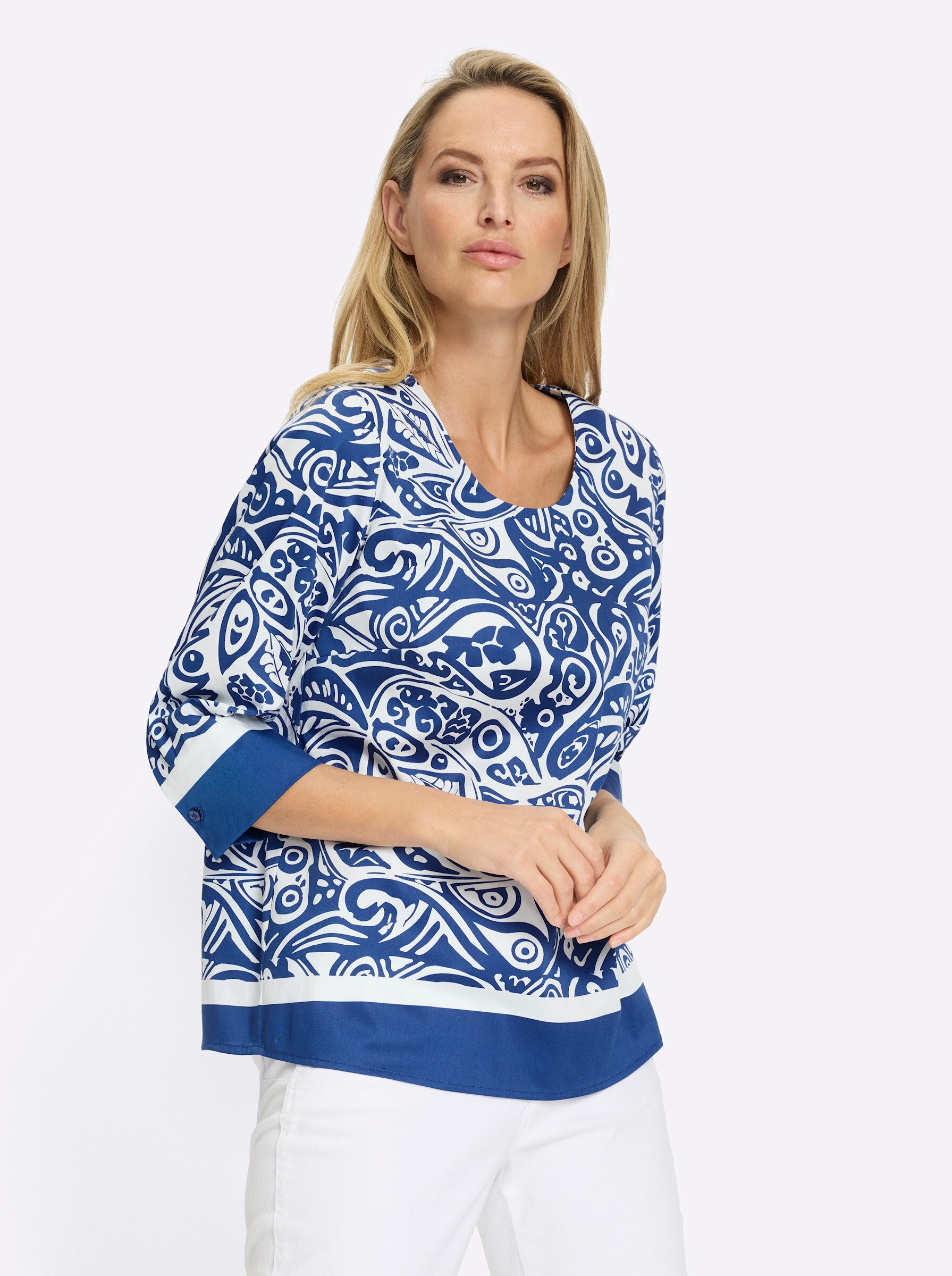 heine Klassische Bluse Druckbluse 3/4-Arm günstig online kaufen