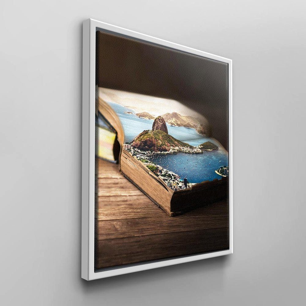 von ohne Buch Rahmen Wandbild DOTCOMCANVAS® Leinwandbild,