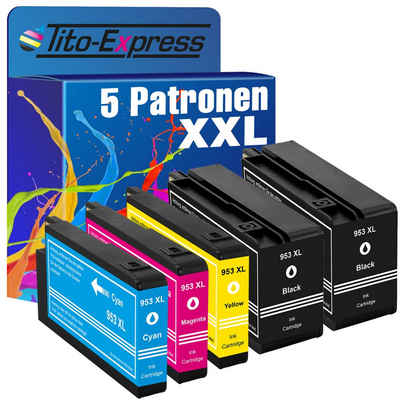 Tito-Express 5er Set ersetzt HP 953 XL 953XL Tintenpatrone (Multipack, für Officejet Pro 8710 8715 8740 8720 8718 7730 8728 8719 7740 7720)