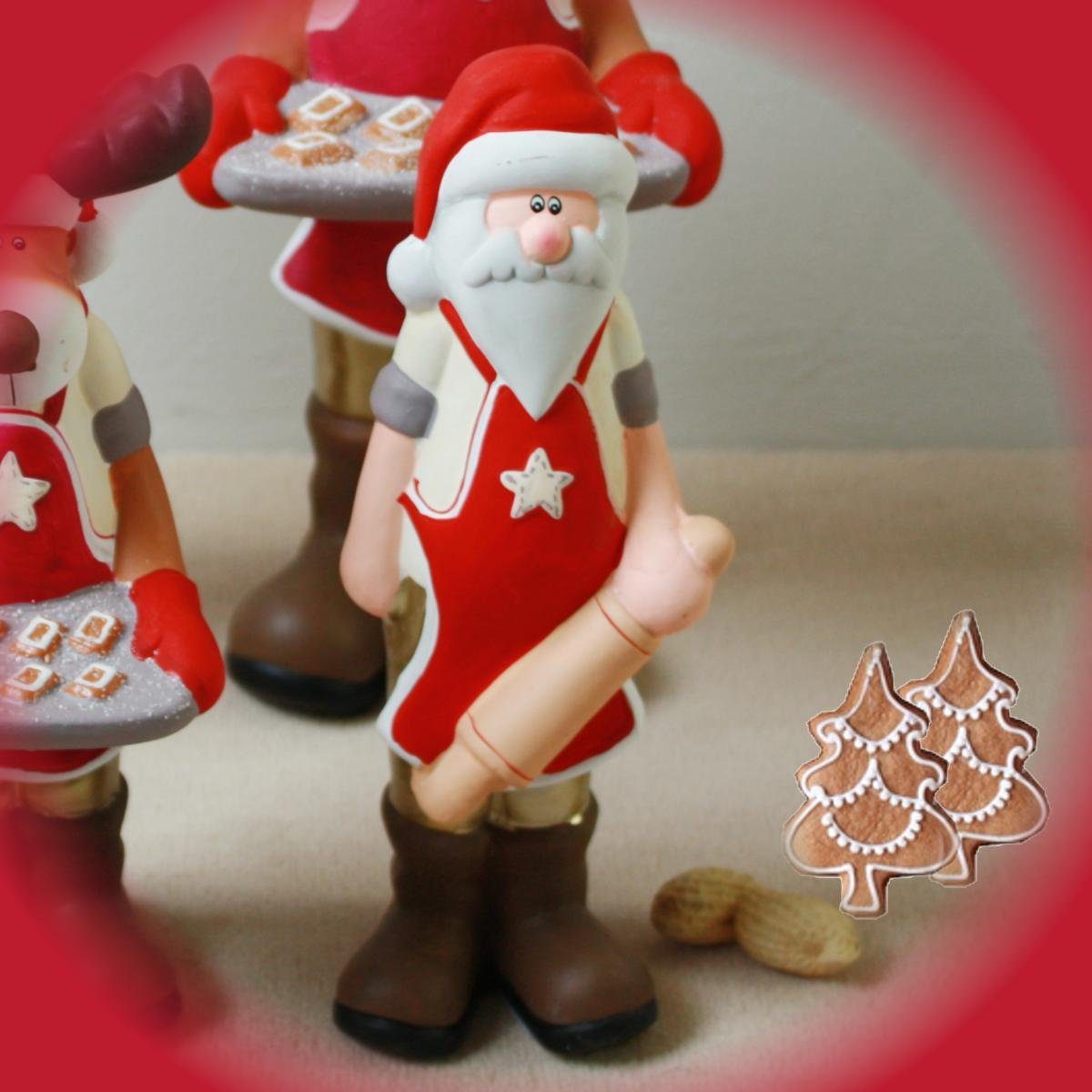 Casablanca Weihnachtsfigur Casablanca Back-Nikolaus mit Nudelholz (Stück)