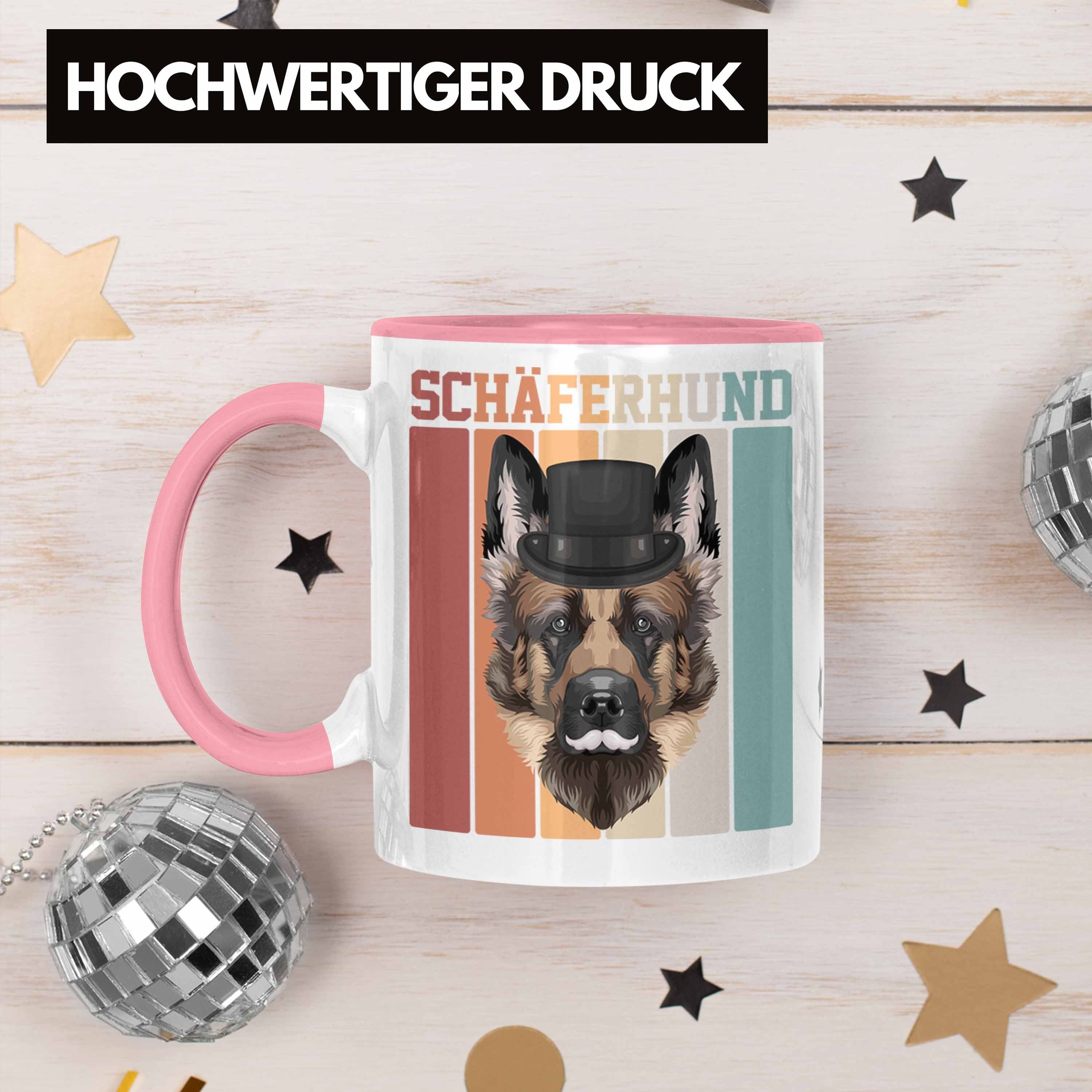 Rosa Geschenk Lustiger Tasse Geschenkidee Schäferhund Tasse Retro Spruch Besitzer Trendation