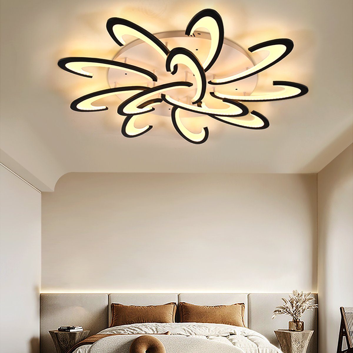120W Deckenleuchte, Blumenförmiges Deckenlampe Büros Deckenleuchte LED fest Design, LED / 120W 80W Modern für Schlafzimmer in 60W integriert, / LETGOSPT Wohnzimmer LED