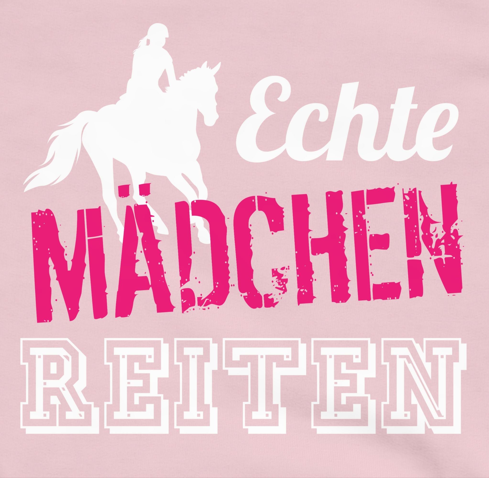 Shirtracer Hoodie Echte Mädchen reiten Pferd