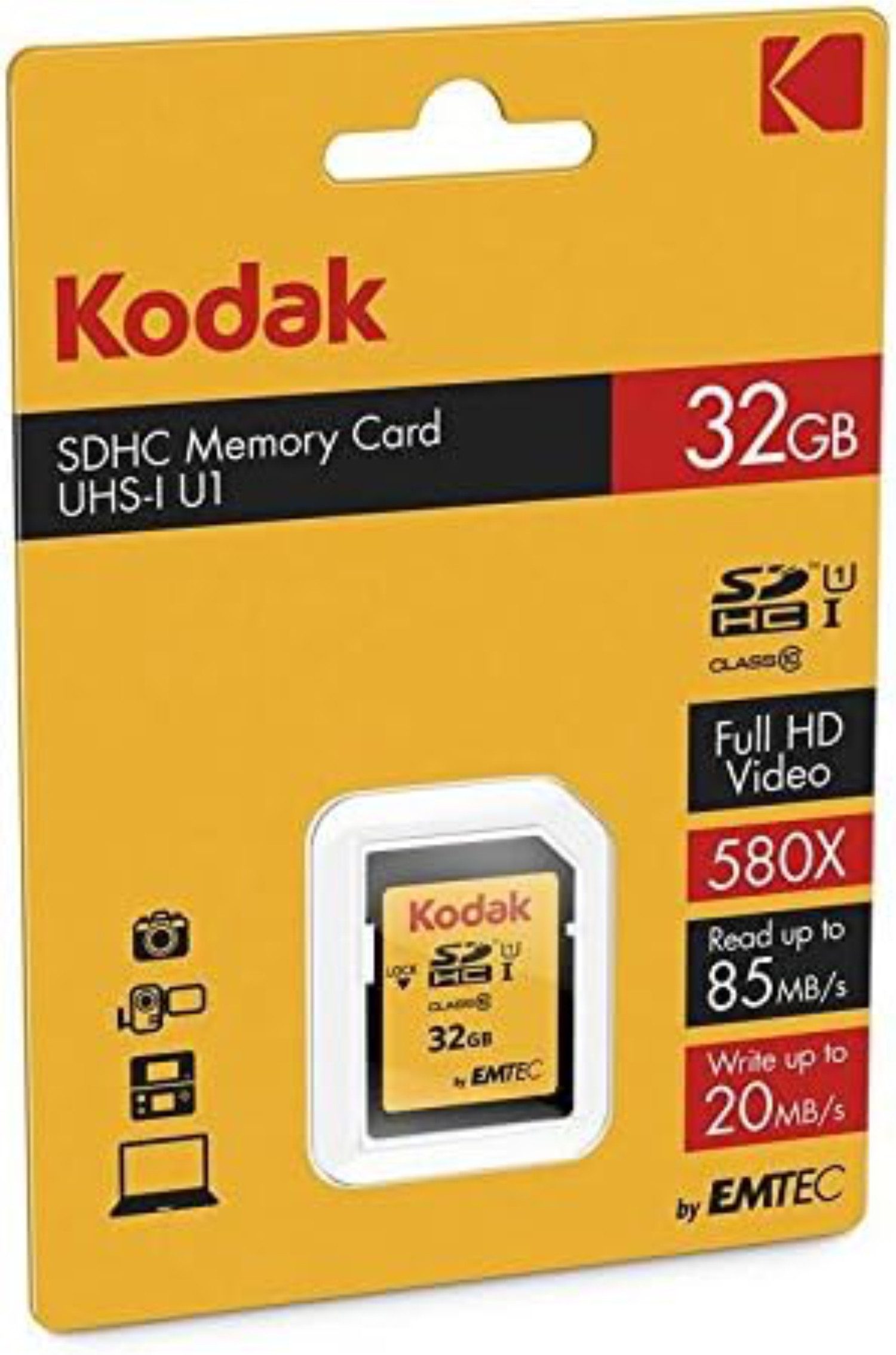 Kodak Kodak SD-Karte Speicherkarte 32 GB Premium Performance Speicherkarte (32 GB SD-Karte GB)