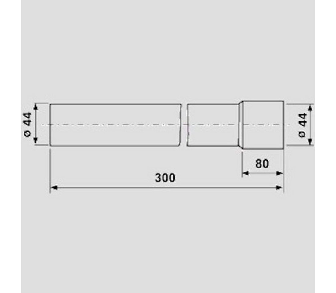 Thumbnail - SANIT Spülkasten Spülrohrverlängerung Ø 44 x 300 mm - für WC-Spülkasten - PVC weiß