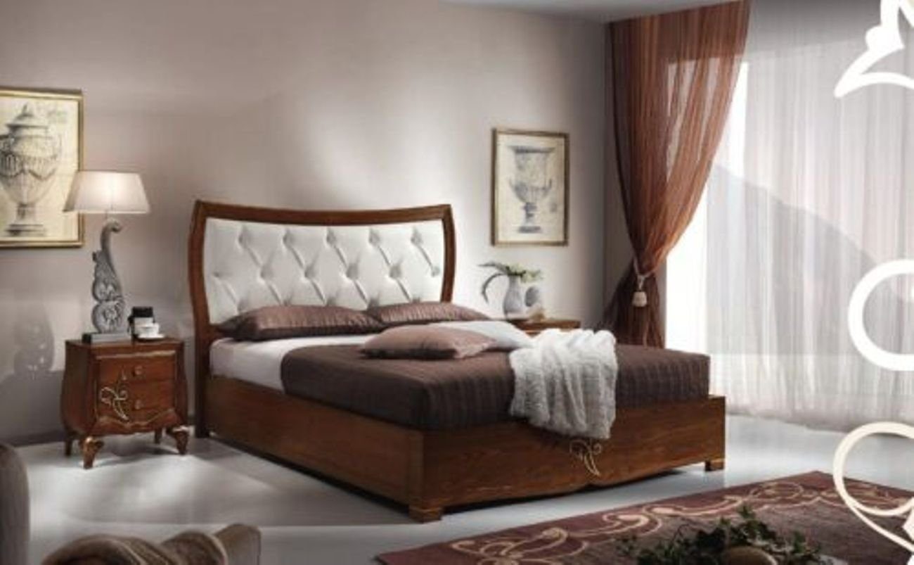 JVmoebel Schlafzimmer-Set, Set Nachttisch Design Garnitur Holz Gruppe 3tlg Betten Doppel Bett