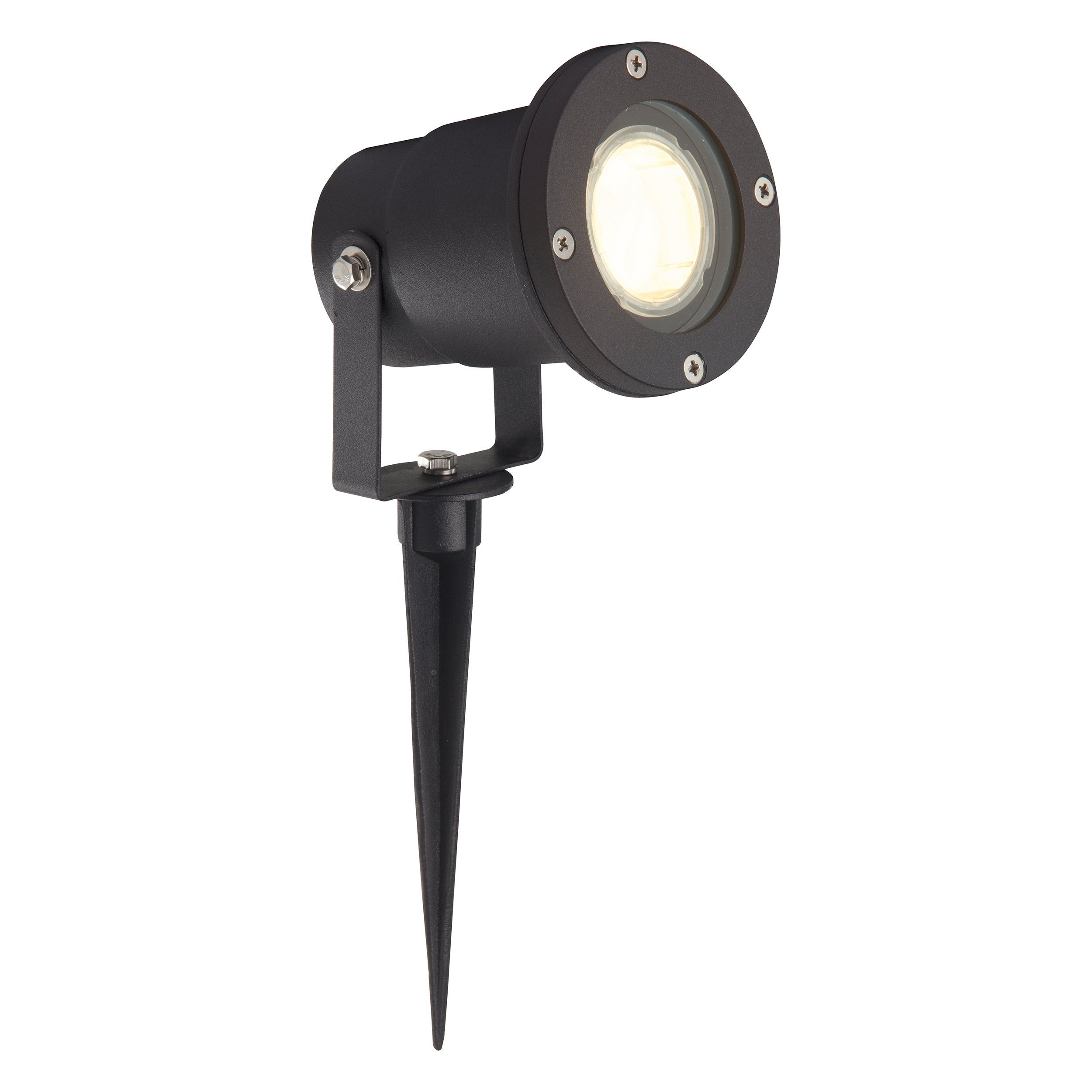 warmweißem Außen-Stehlampe, - Gartenspieß LED mit Lightbox Licht wechselbar, Hoch Spritzwassergeschützt LED warmweiß, 16cm
