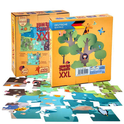all Kids United Puzzle »XXL Tiere Kinder-Spielzeug«, 33 Puzzleteile, mit Tieren und Landschaft