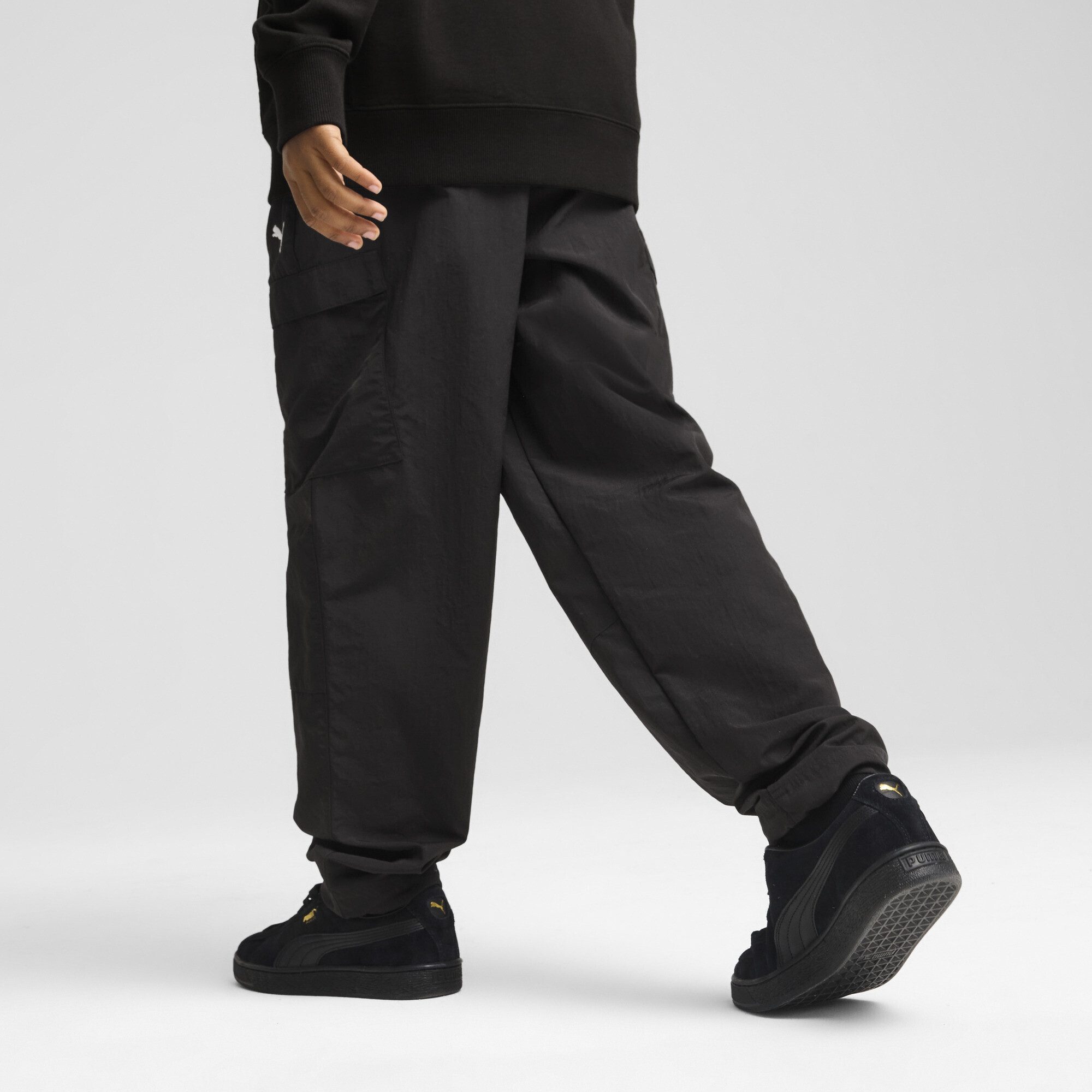PUMA Sporthose WARDROBE ESS Relaxed Gewebte Cargohose Jungen