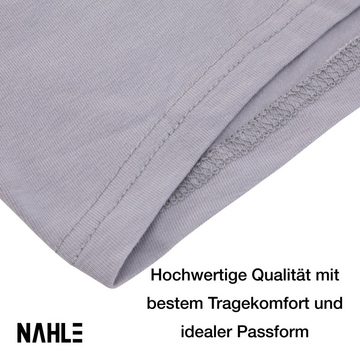 NAHLE Boxershorts Herren Baumwolle 6er Pack Grau Unterhosen Männer Retroshorts (6-St., 6er Pack) aus gekämmter Baumwolle, elastischer weicher Softbund