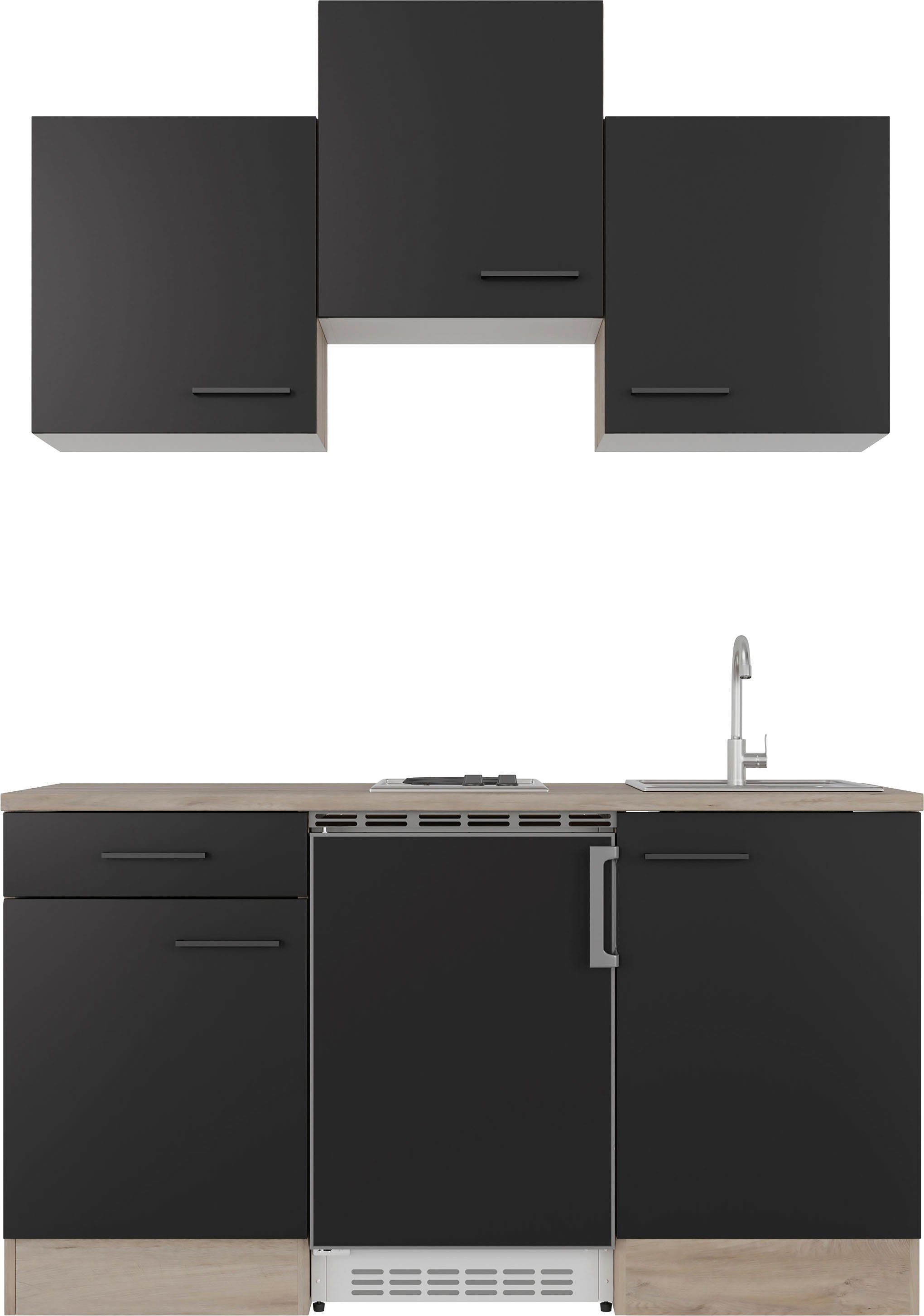 Flex-Well Küchenzeile Capri, mit E-Geräten, Gesamtbreite 150,5 cm, in weiten Farben erhältlich