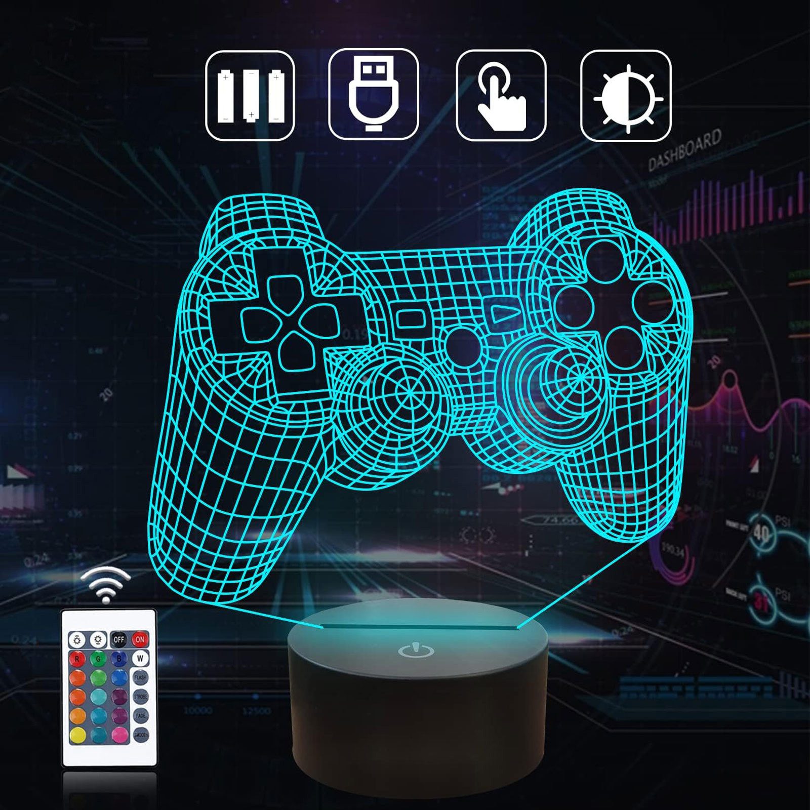 REDOM LED Nachttischlampe Illusionslampe Ambientelampe 3D günstig online kaufen