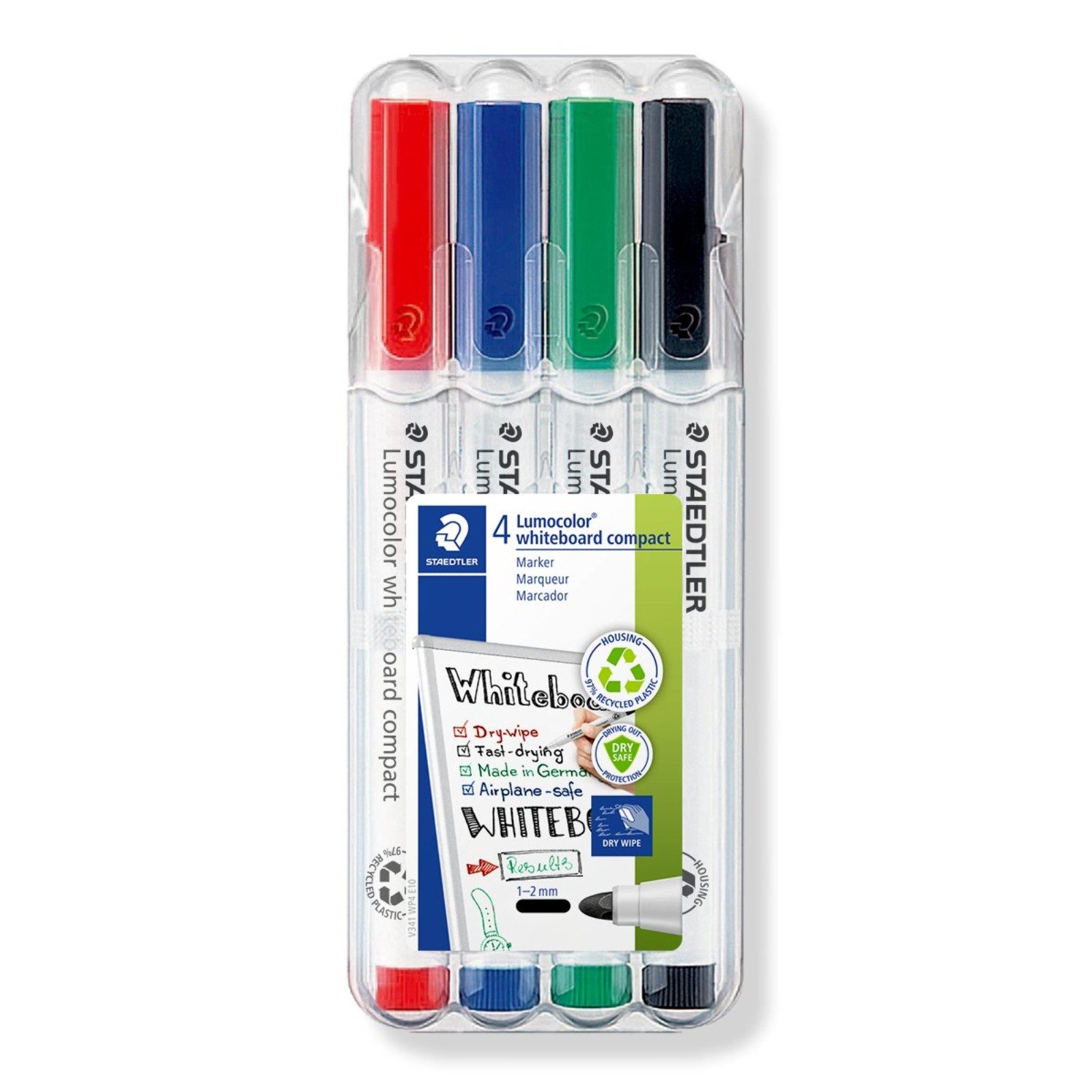 STAEDTLER Whiteboard Маркеры STAEDTLER Lumocolor Whiteboard-Marker - 1-2 mm - 4er Box