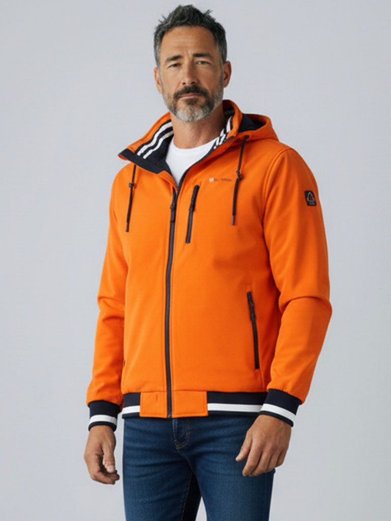 Dry Fashion Funktionsjacke Hamburg Herren Funktions-Blouson Hamburg mit Innenfutter und abnehmbare Kapuze
