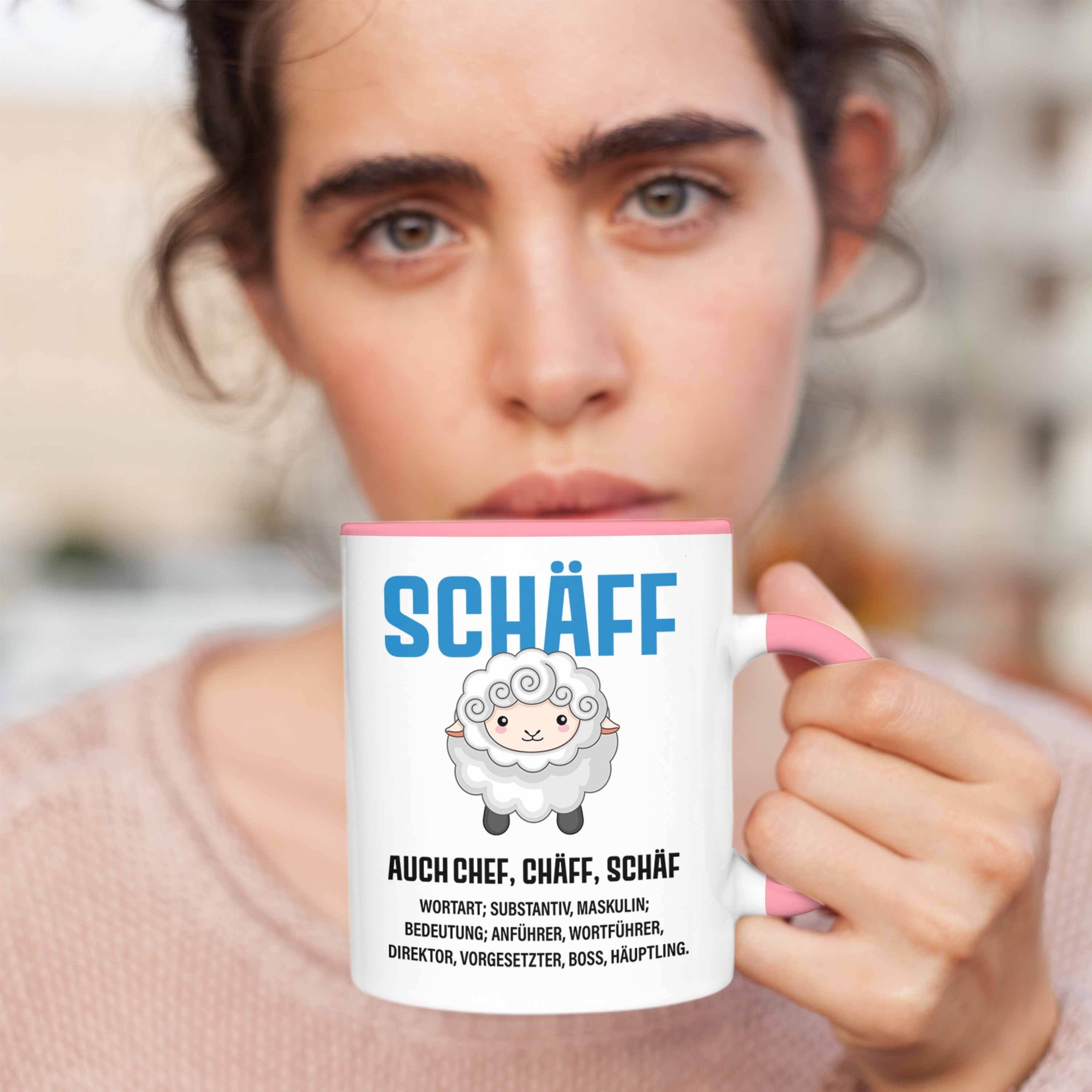 Kaffeetasse Rosa Spruch - Geschenke Trendation Lustig Trendation Tasse Tasse Abschied Chef Geschenkidee