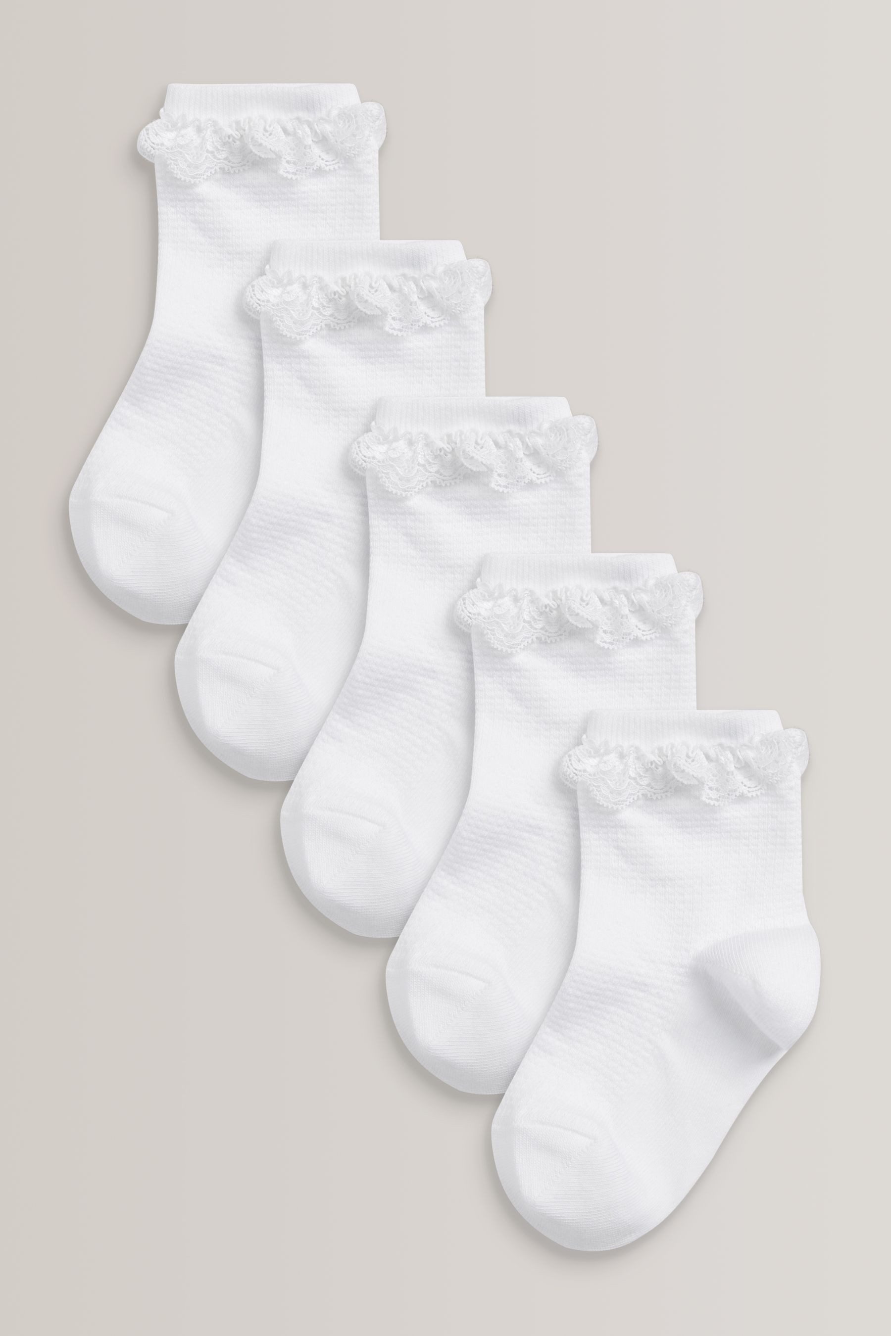 Kurzsocken Söckchen mit Rüschen, 5er-Pack