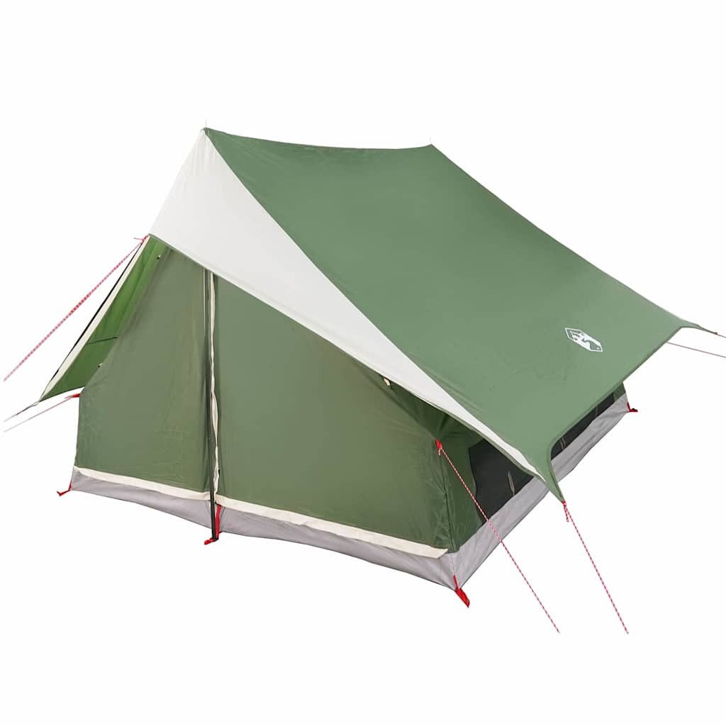 furnicato Faltzelt Familienzelt 256x256x185 cm Grün-Weiß, (1 tlg), Klappbares Campingzelt mit Luftentlüftung und inkludierten Tragetasche