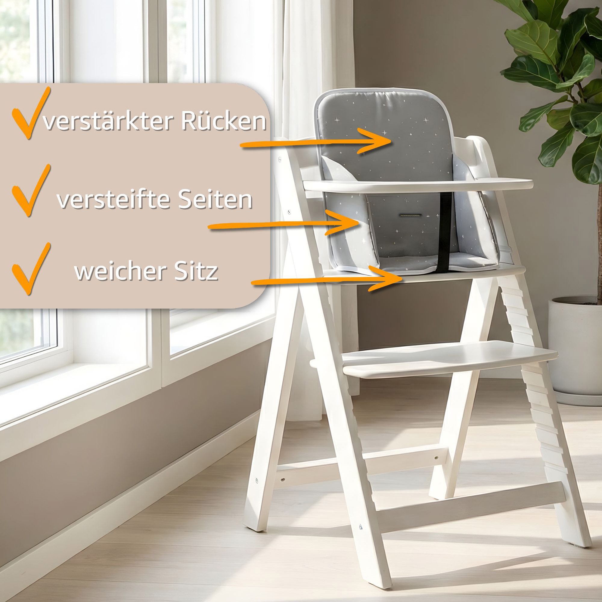 Totsy Baby Sitzverkleinerer Hochstuhl Baby Sitzkissen - Kinder Sitzauflage für Hauck und Stokke