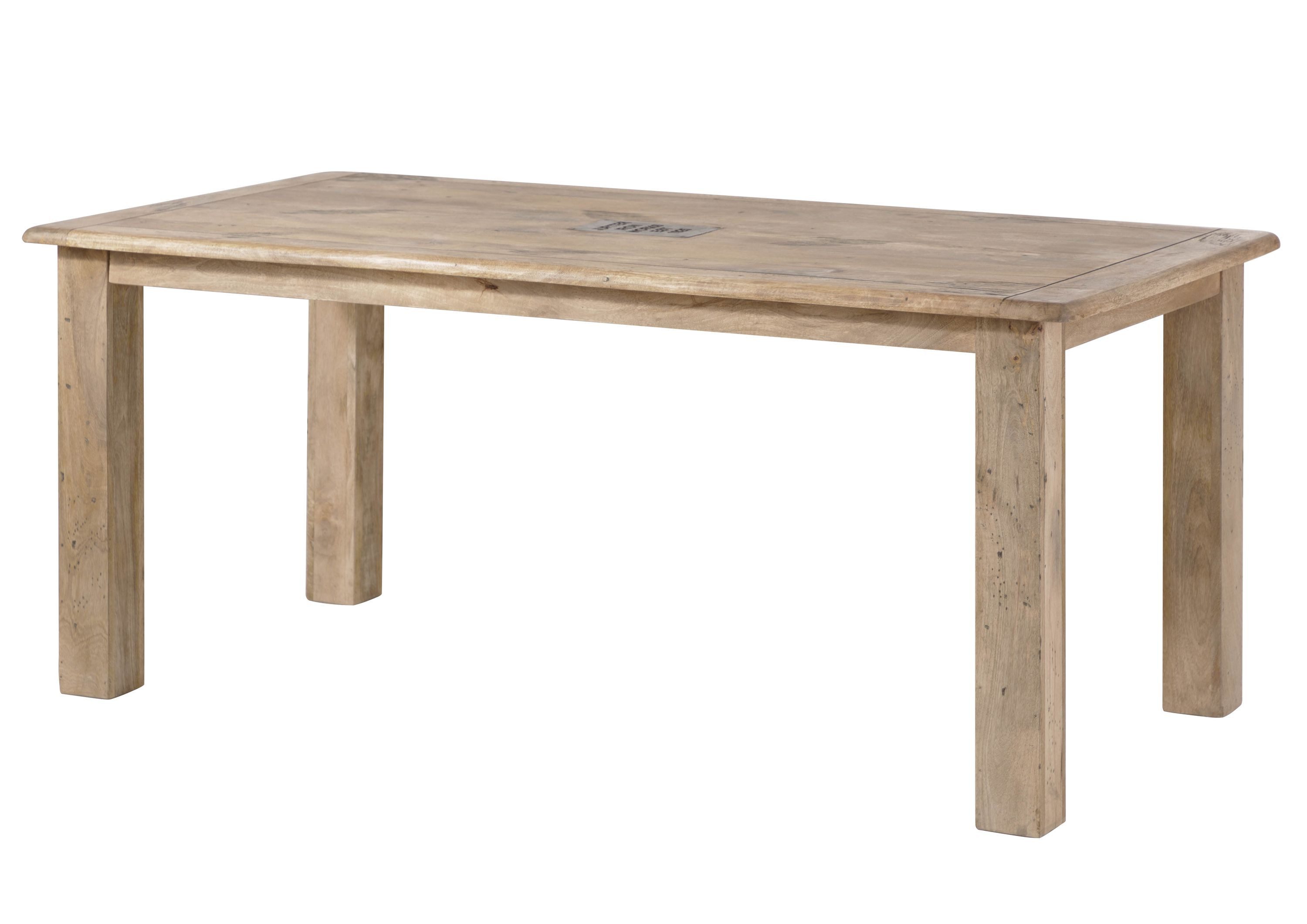 Massivmoebel24 Esstisch RAILWAYMangoMassivholzbeige (Massivholz zerlegt 37 kg RAILWAY #3001), Mango 180x90x76 cm (BxTxH) beige lackiert