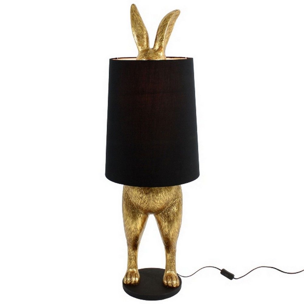 daslagerhaus living Lampenschirm Stehlampe Rabbit gold/schwarz