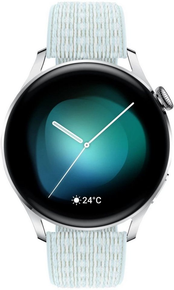 Huawei Watch 3 Classic 46mm LTE Stainless Steel Gray Smartwatch (3,63 cm/1,43  Zoll), Ganztägiges Gesundheitsmanagement mit Herzfrequenzsensor, Smartwatch  mit hochauflösendem 3,63 cm (1,43 Zoll) AMOLED Display